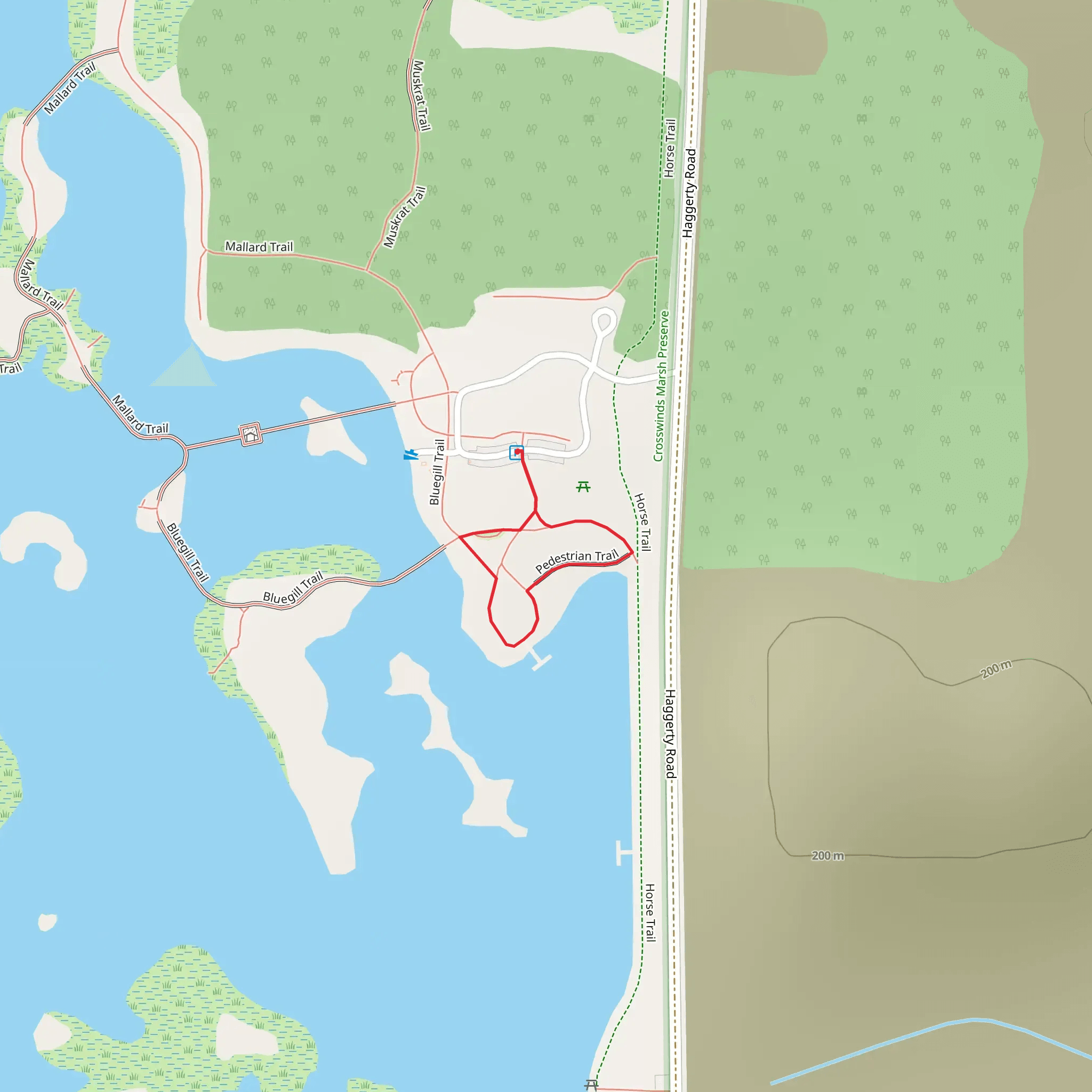 Pedestrian Loop Trail mobile static map