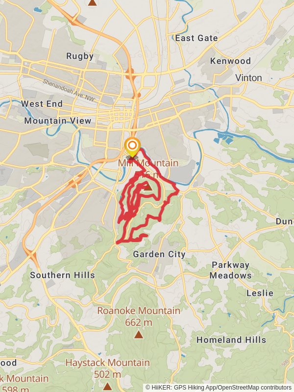 Mill Mountain - Big Sunny and Wood Thrush Loop Trail