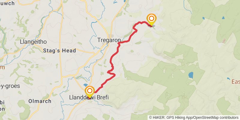Hostels Walk in Ceredigion stage 3 Map