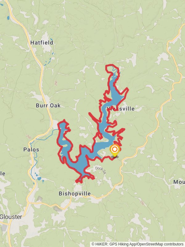 Burr Oak Backpack Trail mobile static map