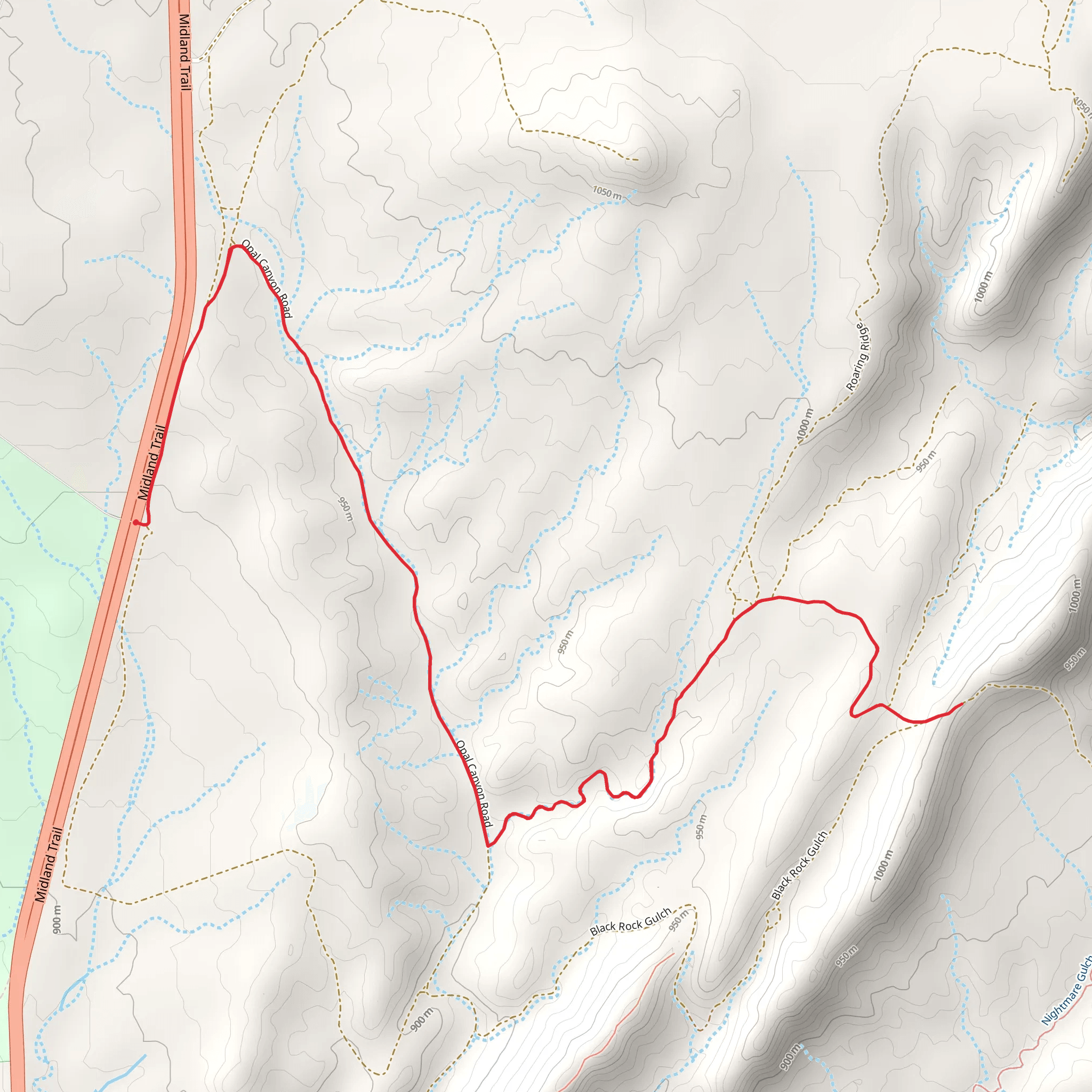 Opal Canyon Road mobile static map
