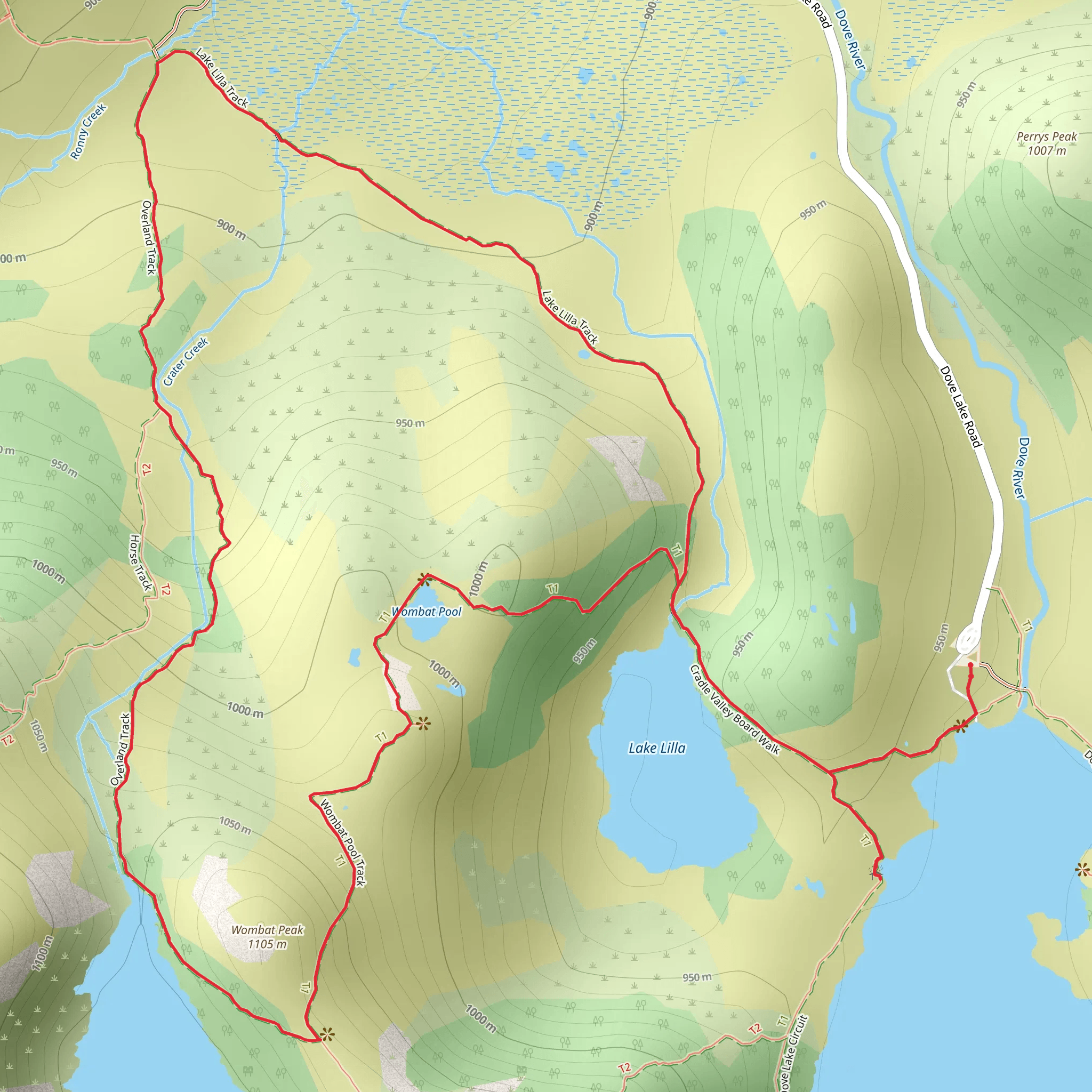 Crater Lake Track mobile static map