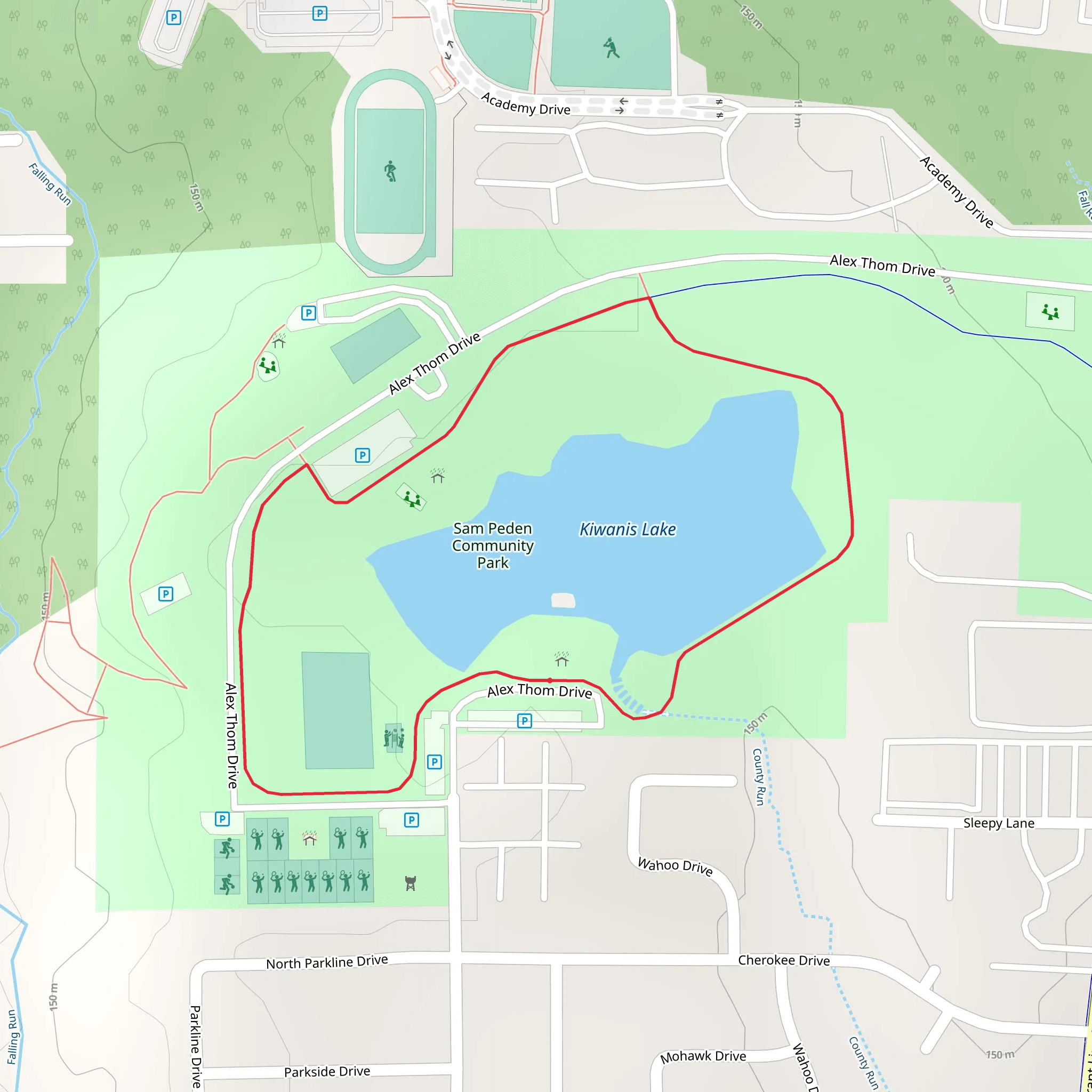 Kiwanis Lake Loop mobile static map