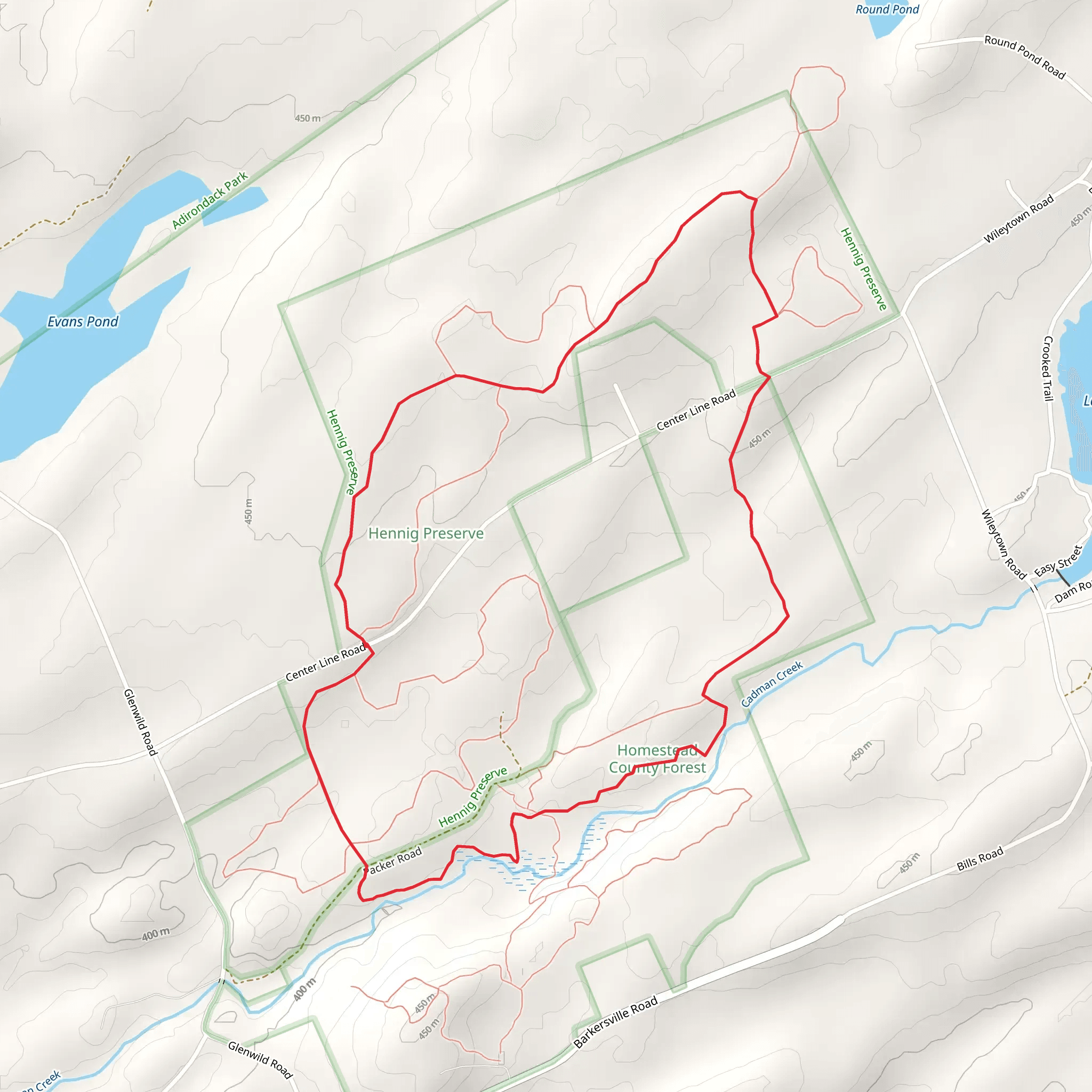 Yellow Trail Loop via Cadman Creek mobile static map