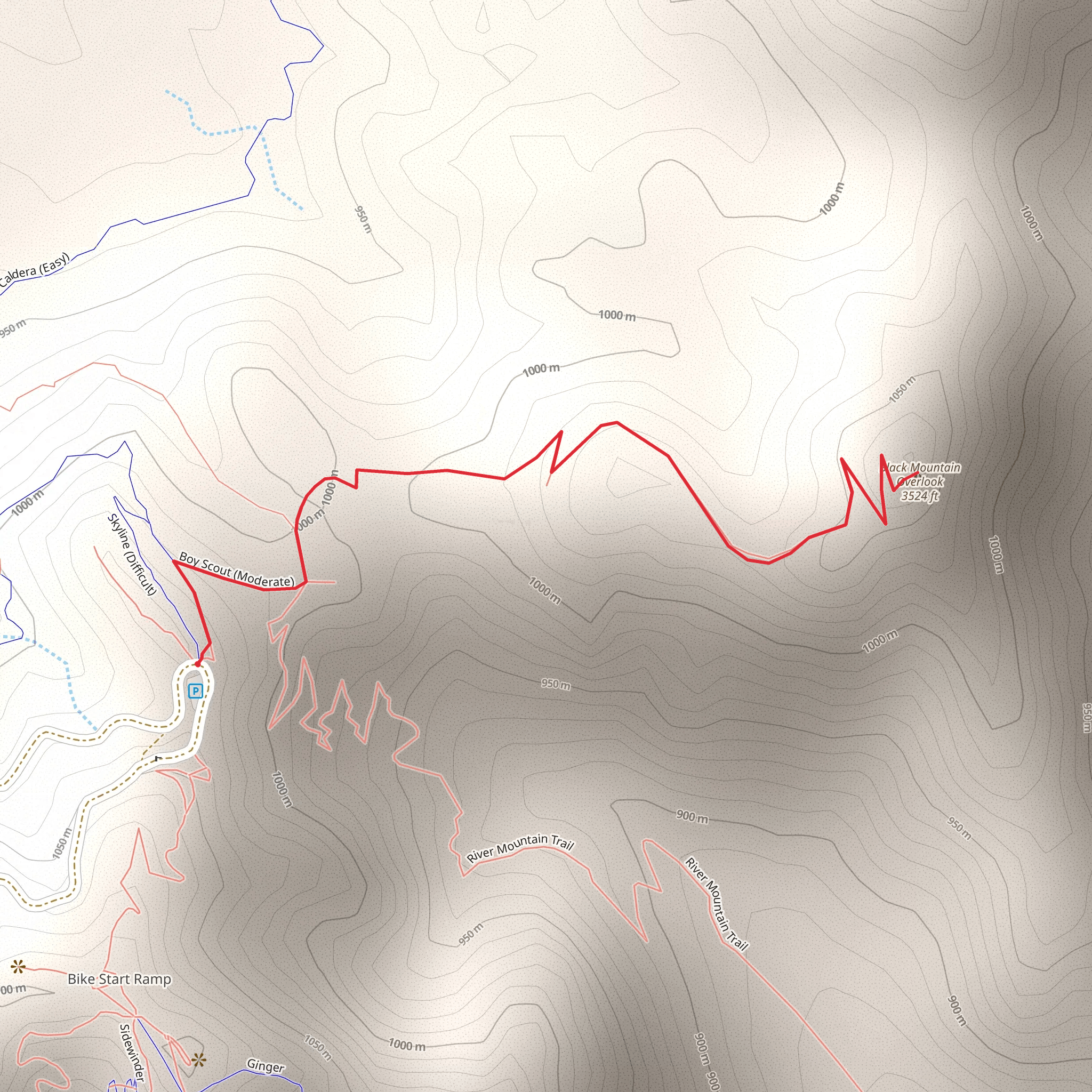 Black Mountain Overlook mobile static map