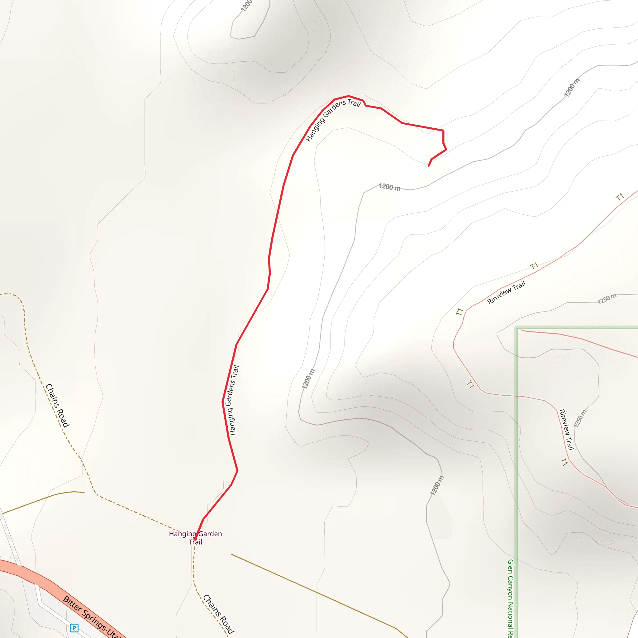 Hanging Gardens Trail mobile static map