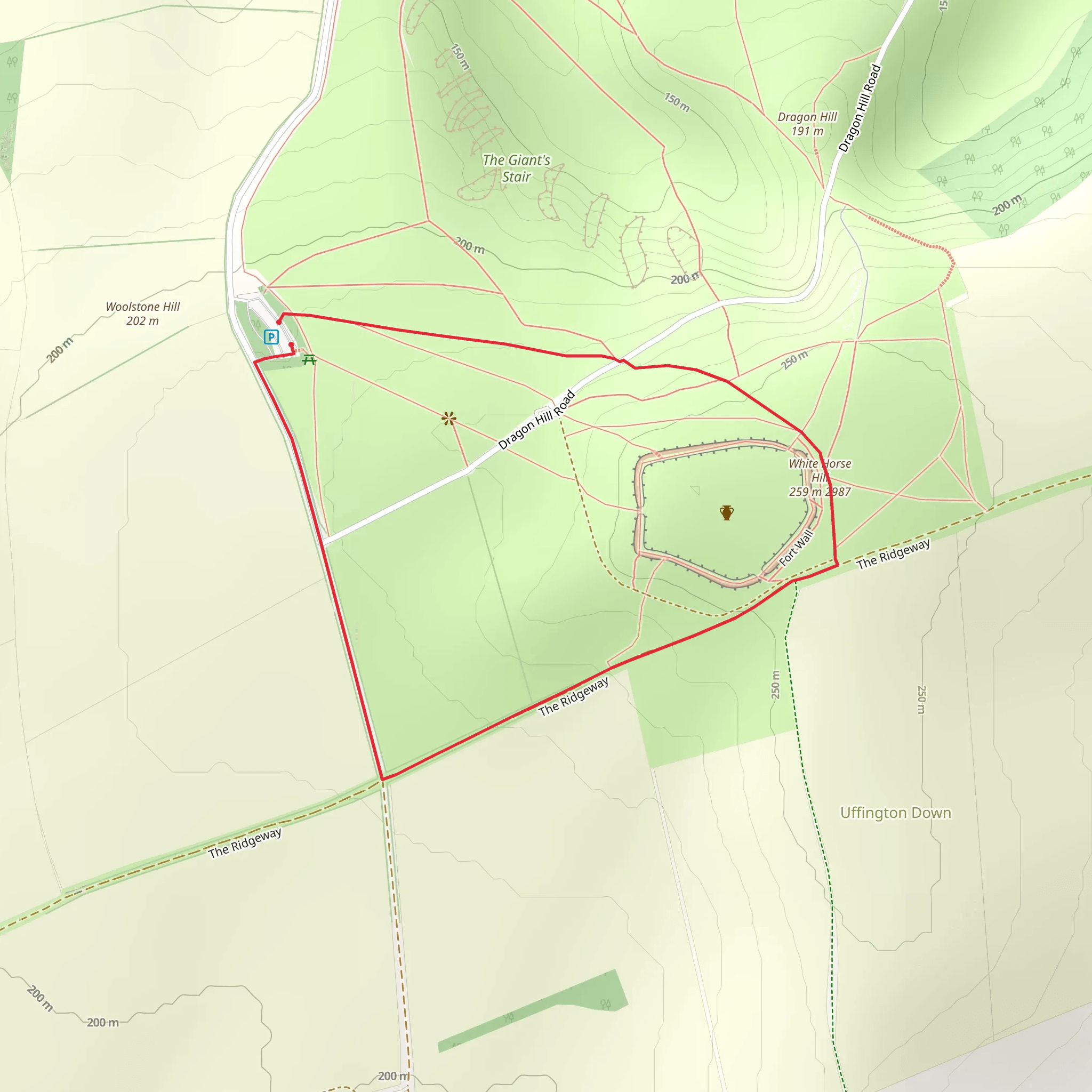 Uffington White Horse mobile static map