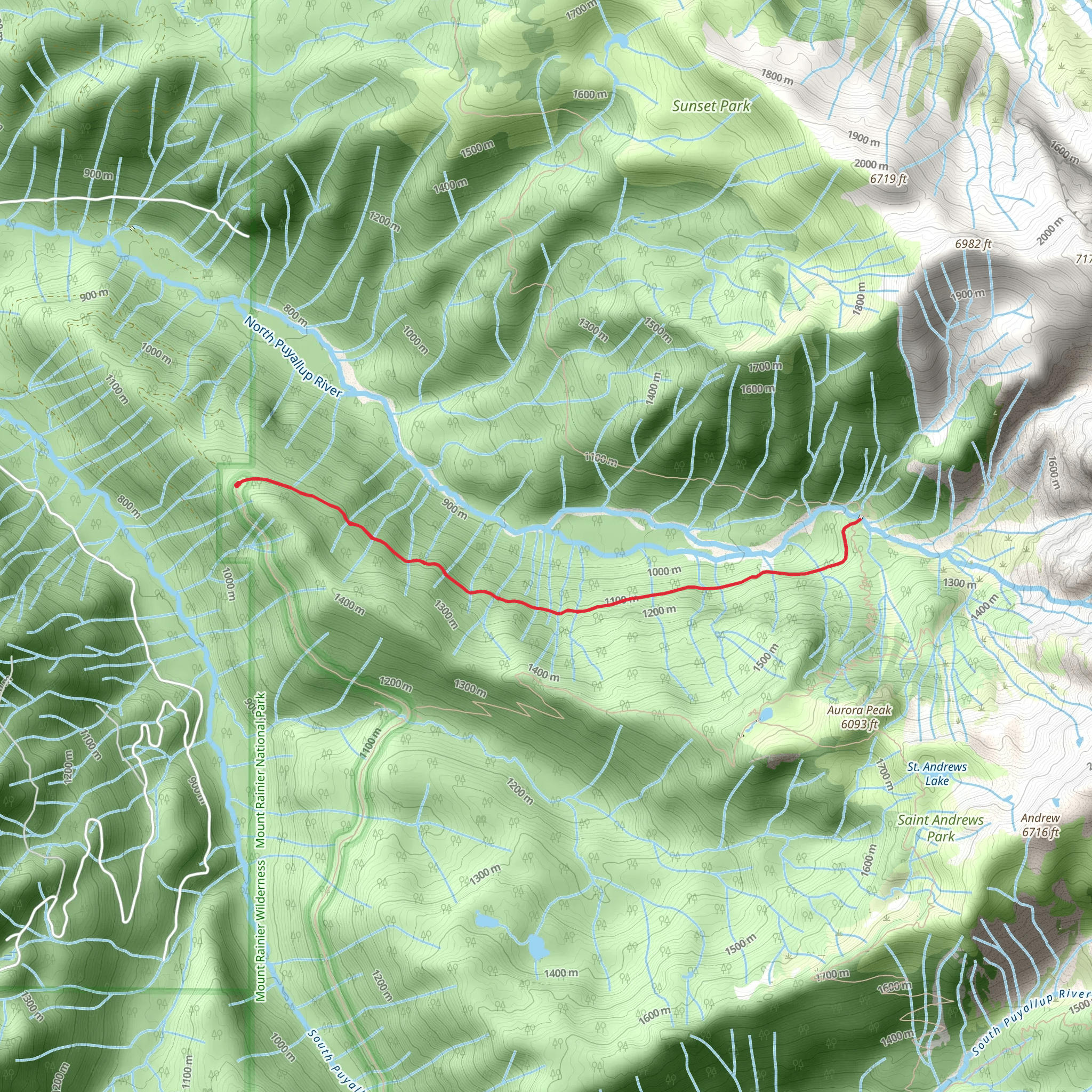 North Puyallup Trail mobile static map