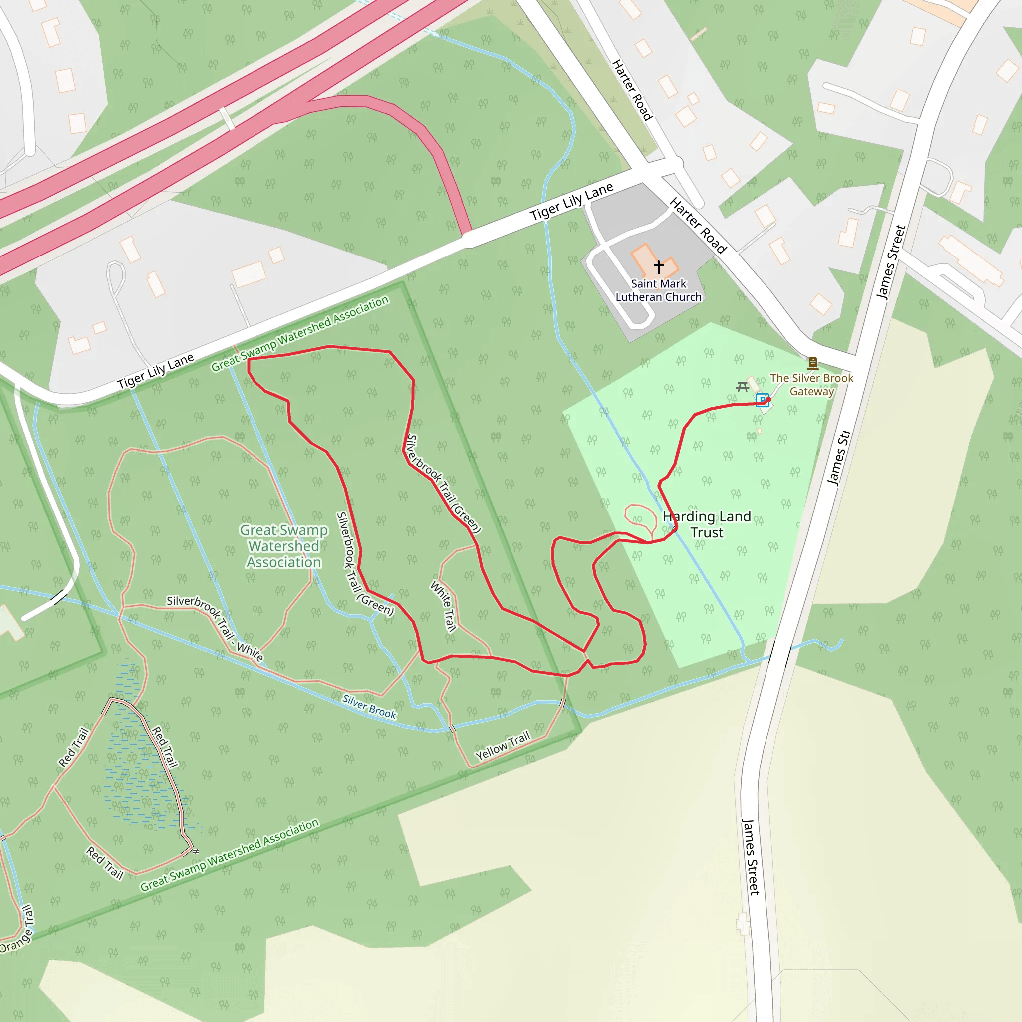 Harding Land Trust Loop mobile static map