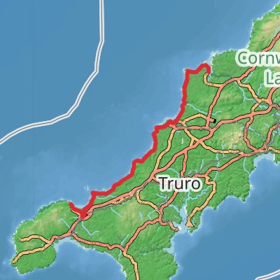 South West Coast Path 6-Day Challenging Tour (Hillwalk Tours) mobile static map