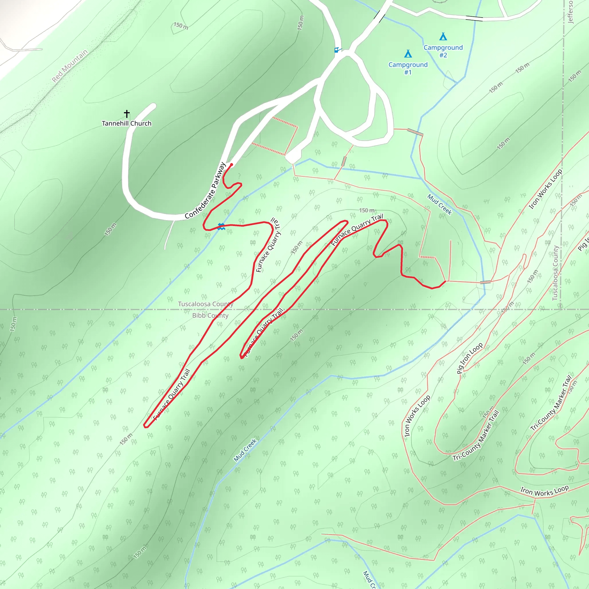 Furnace Quarry Trail mobile static map