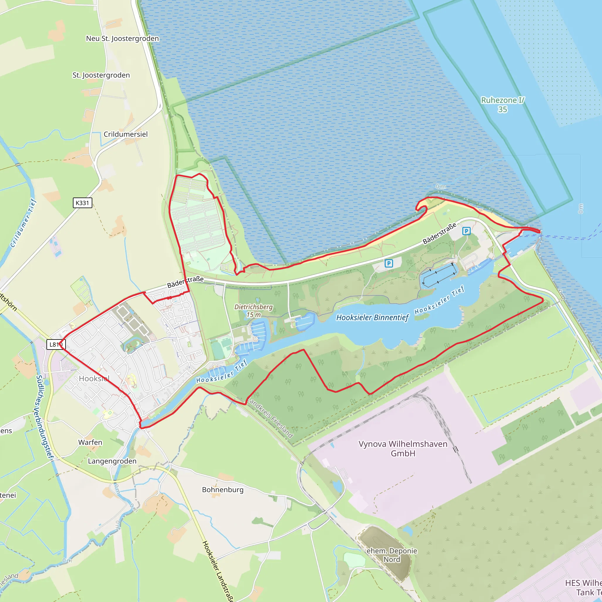 Hooksieler Binnentief Loop mobile static map