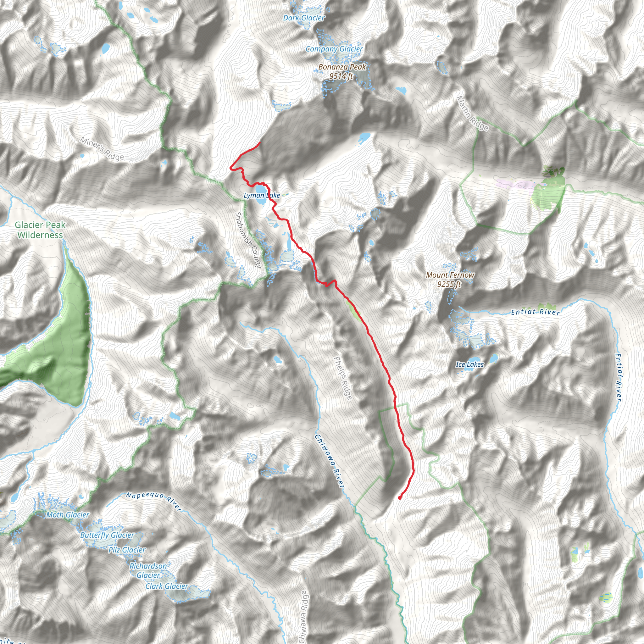 Cloudy Peak via Spider Meadows Loop Trail mobile static map