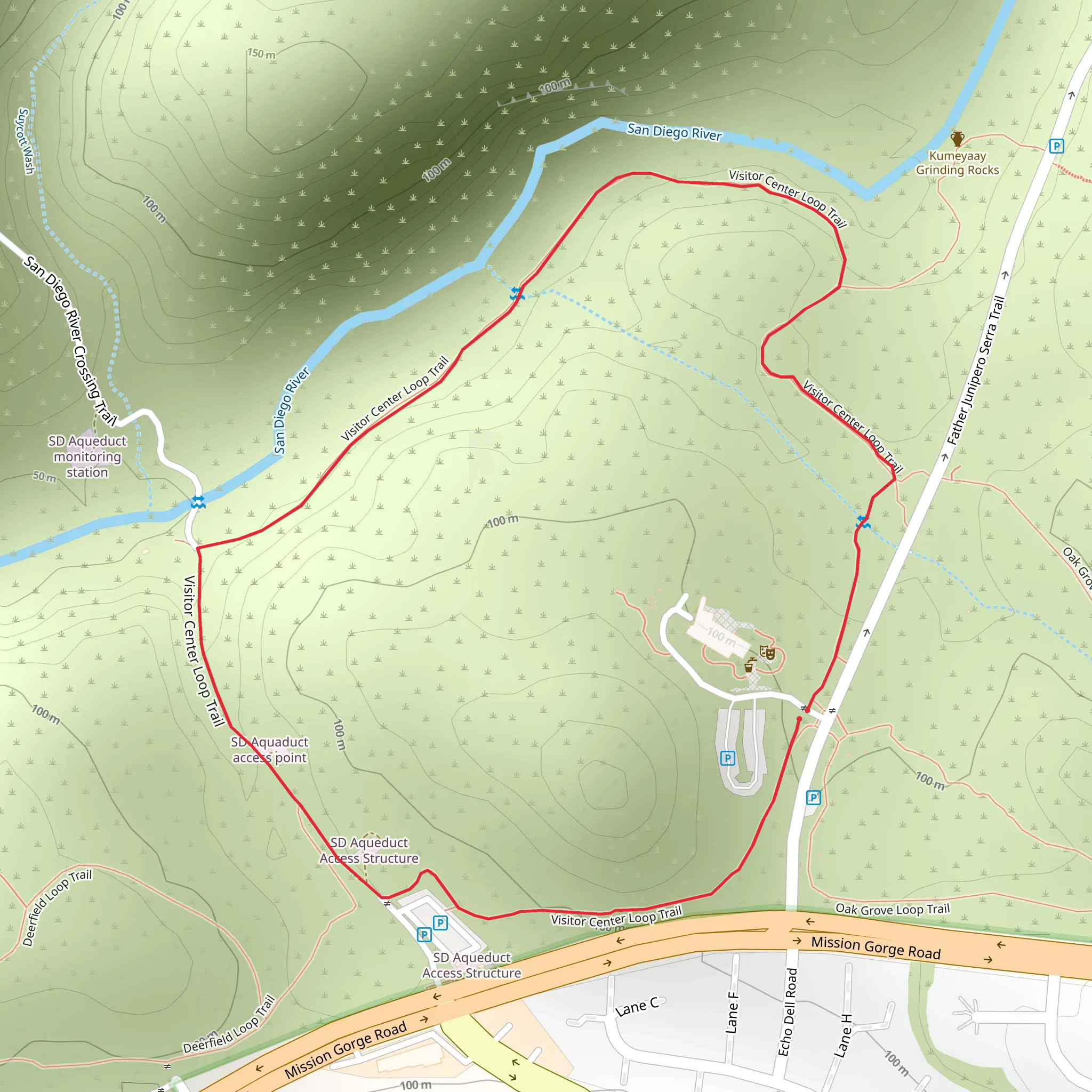 Visitor Center Loop Trail mobile static map