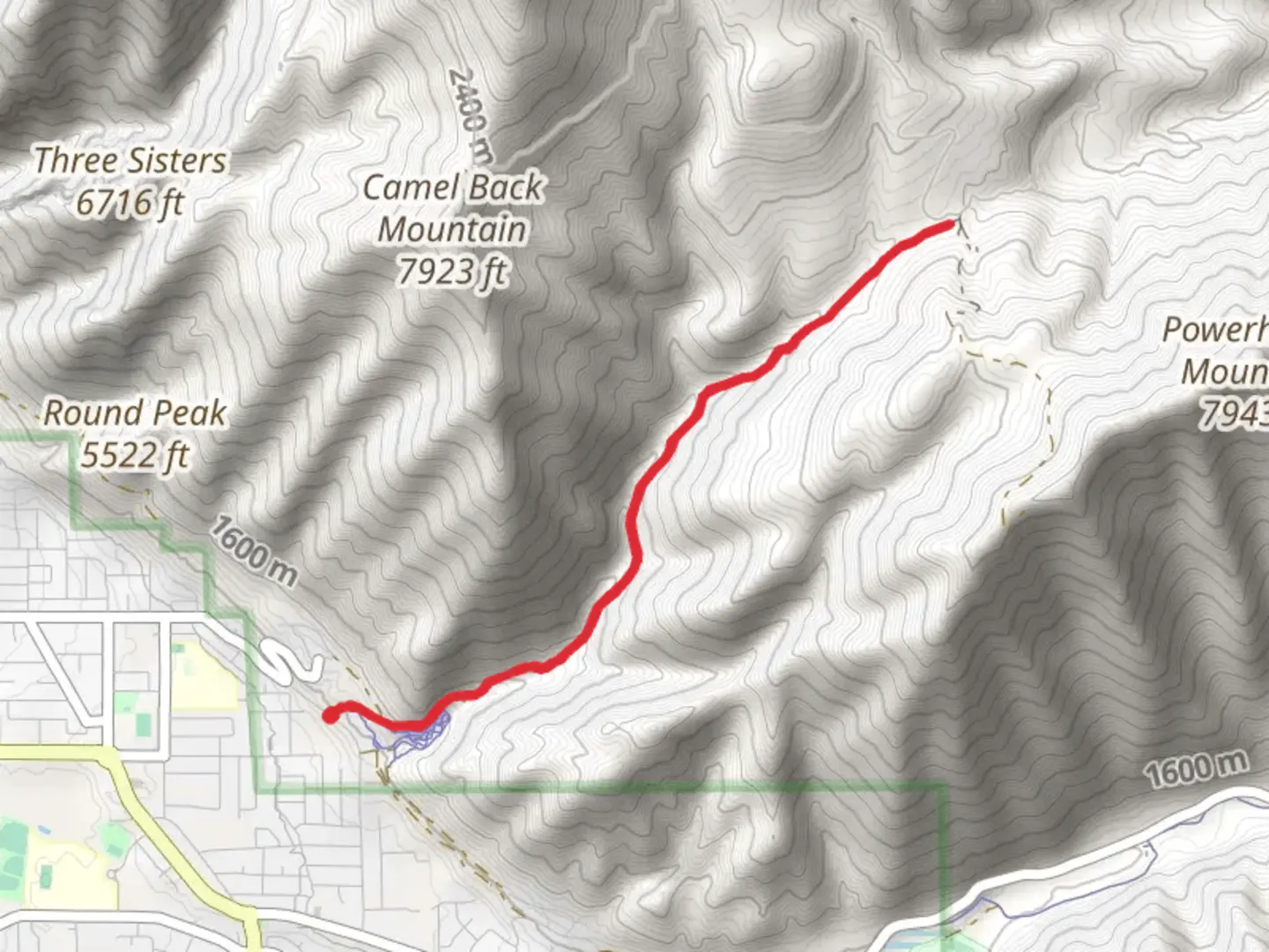 An image depicting the trail Spring Canyon Trail and its surrounding area.