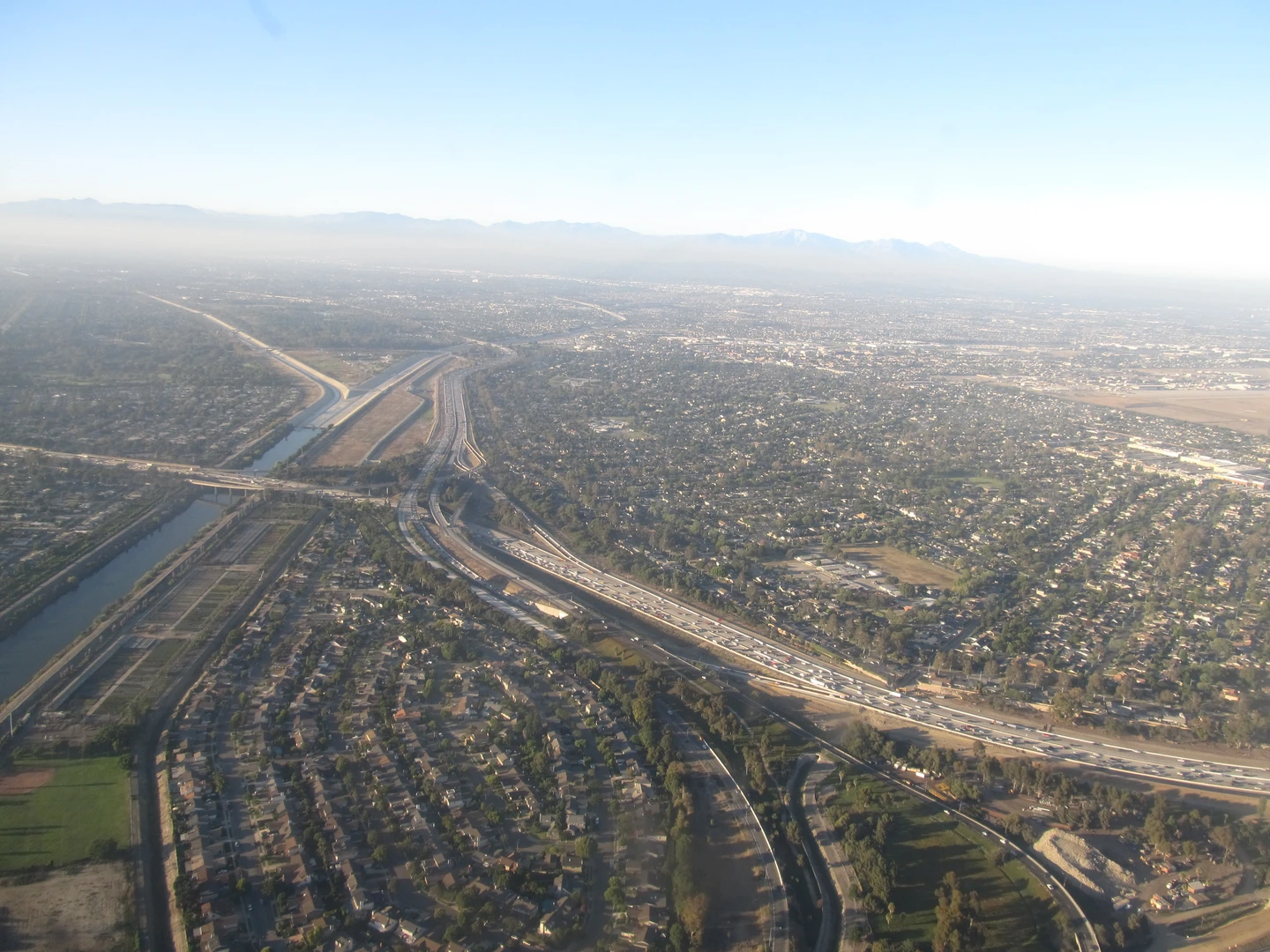 An image depicting the trail Coyote Creek Way and San Gabriel River Trail and its surrounding area.