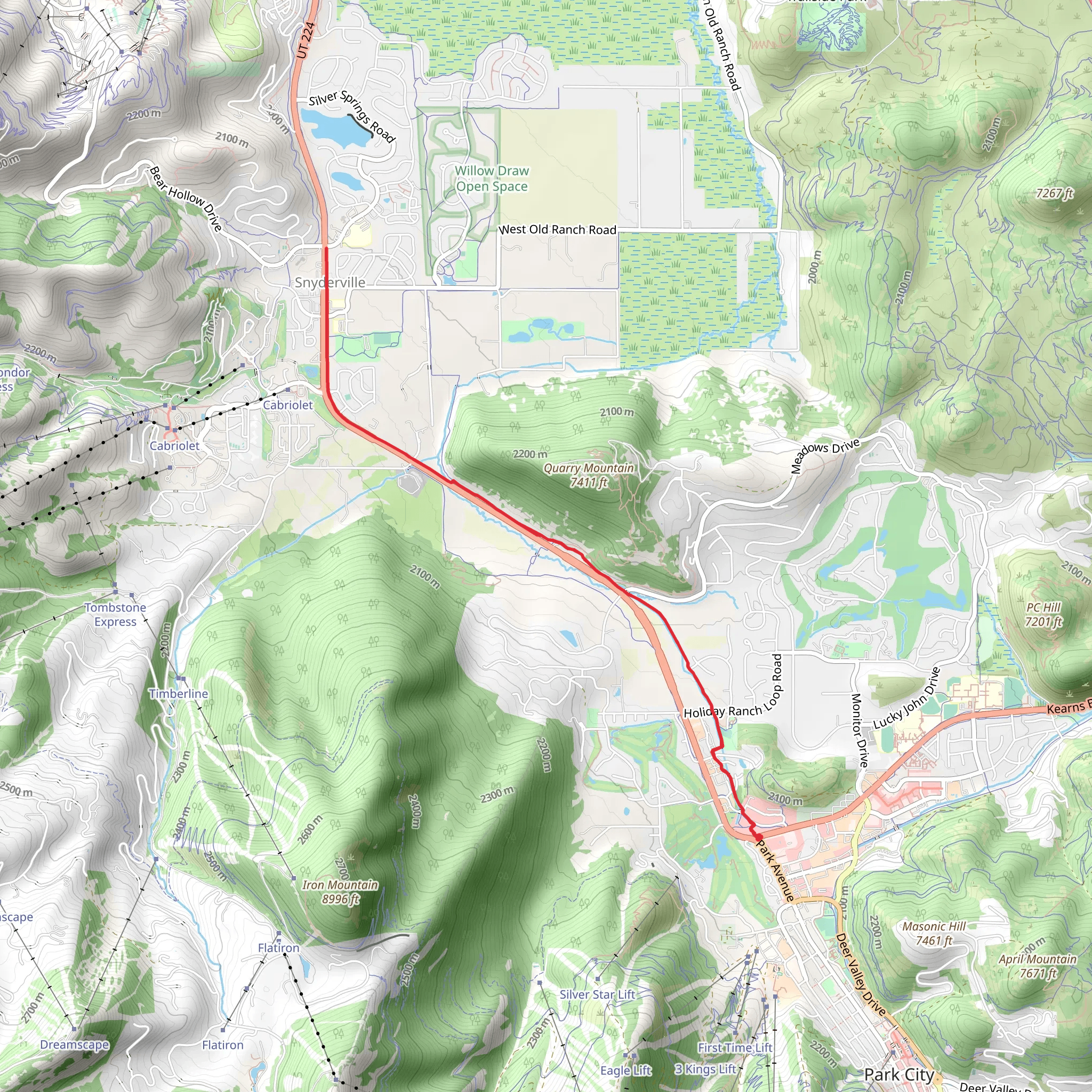 McLeod Creek Trail mobile static map