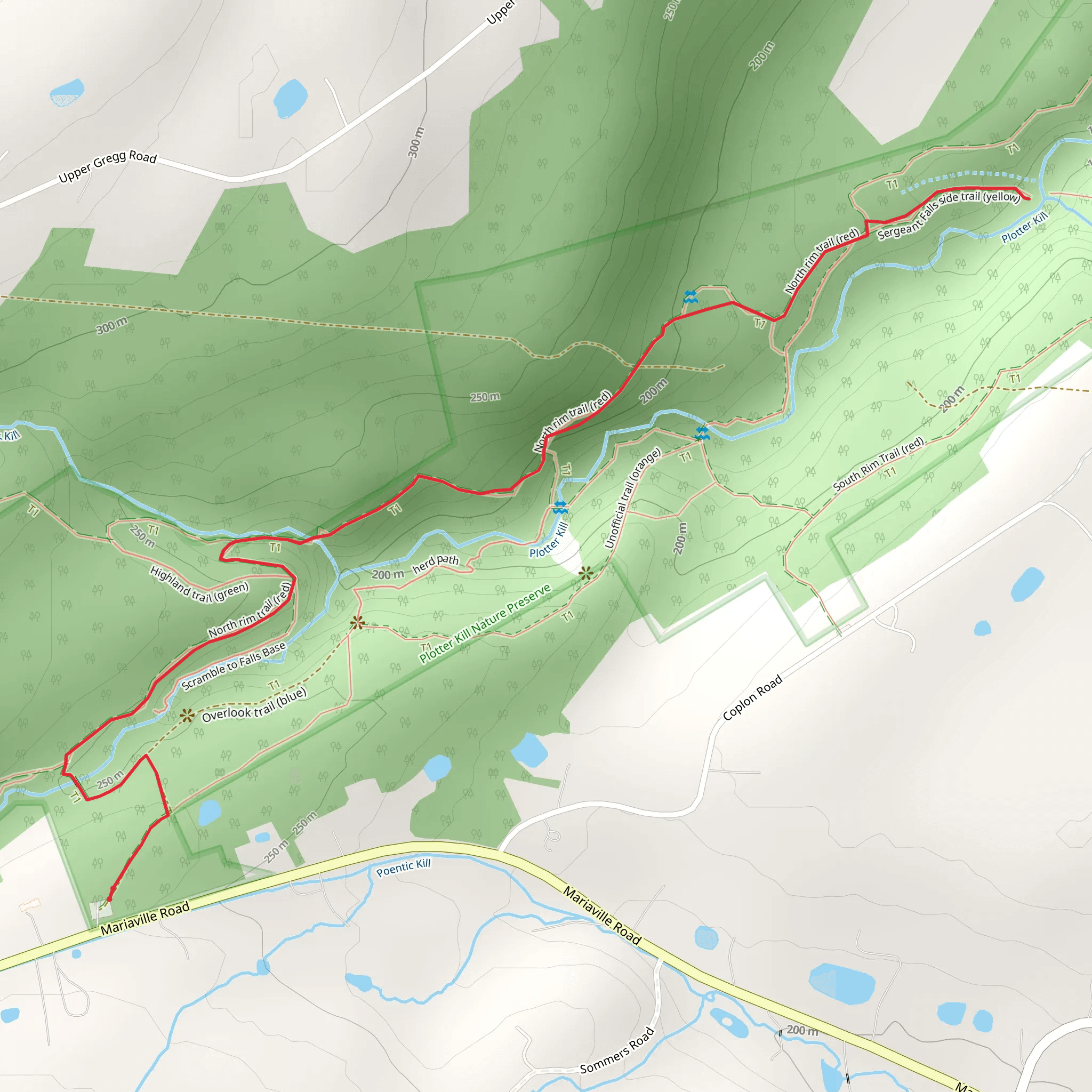 Sergeant Falls Side Trail mobile static map