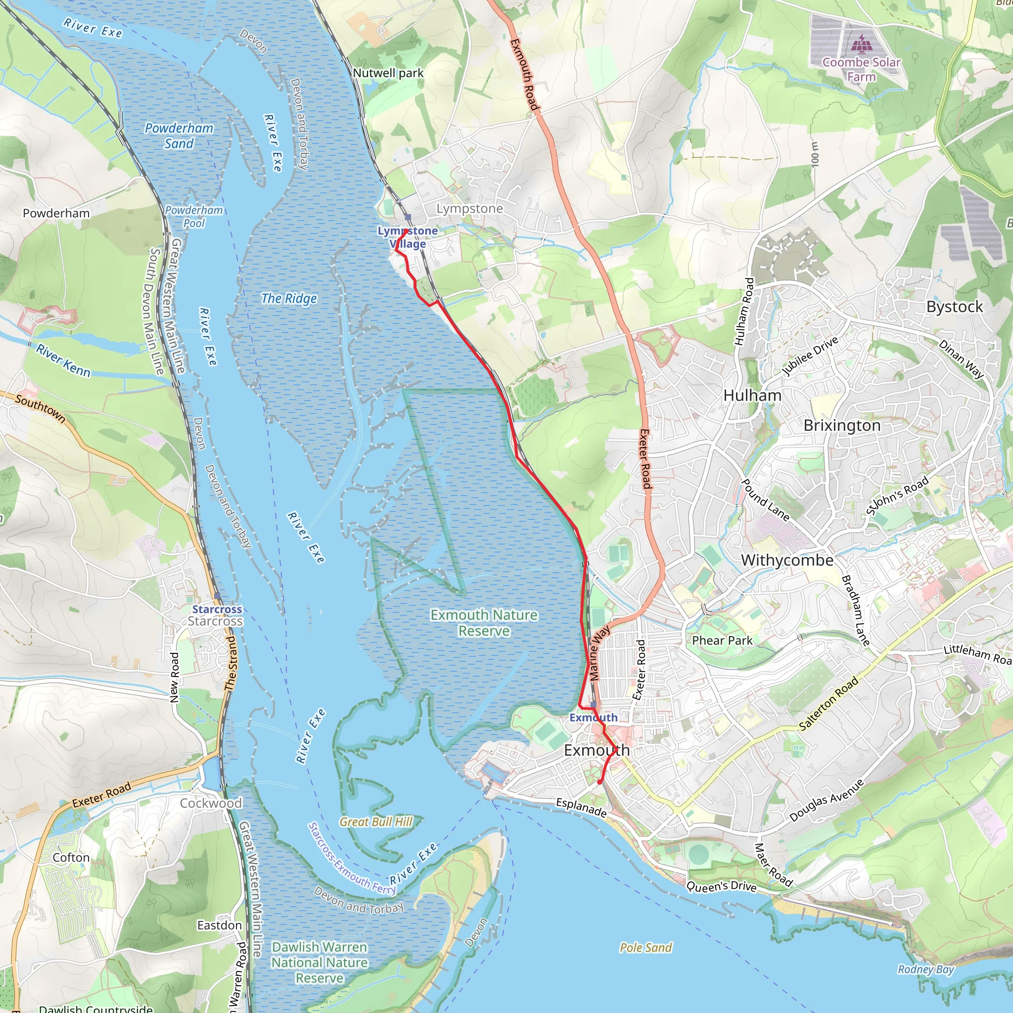 The Imperial Hotel - Exmouth to Lympstone mobile static map