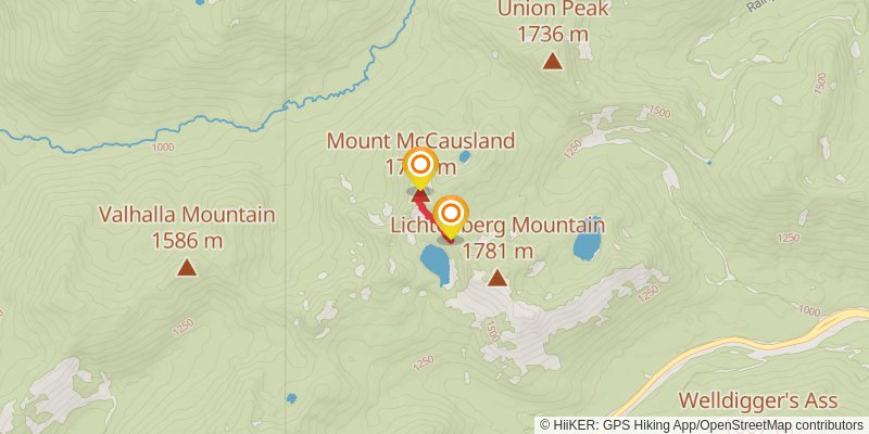 Pacific Crest Trail - Henry M Jackson Wilderness spur 1 Map