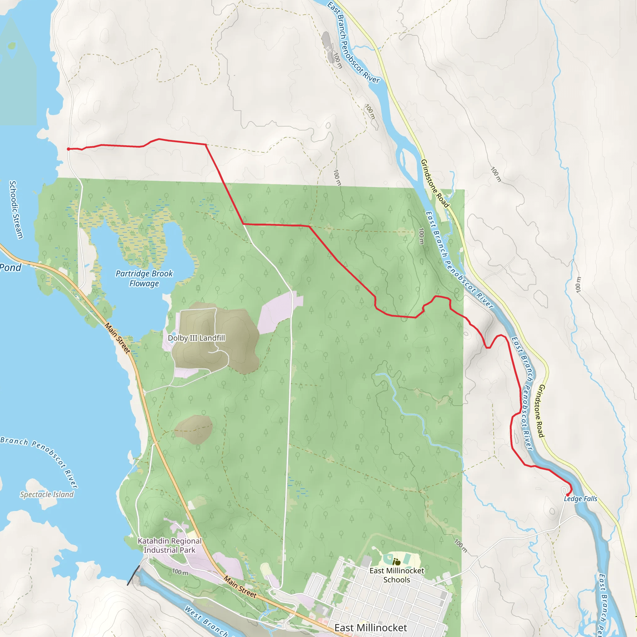 Dolby Trail from Hathaway Road mobile static map