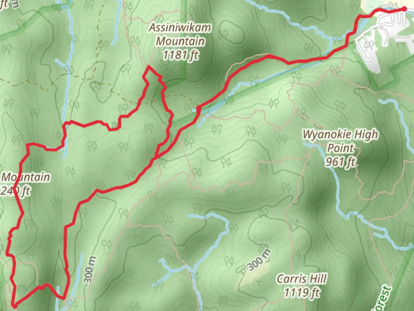An image depicting the trail Otterhole and Wyanokie Crest Loop Trail and its surrounding area.