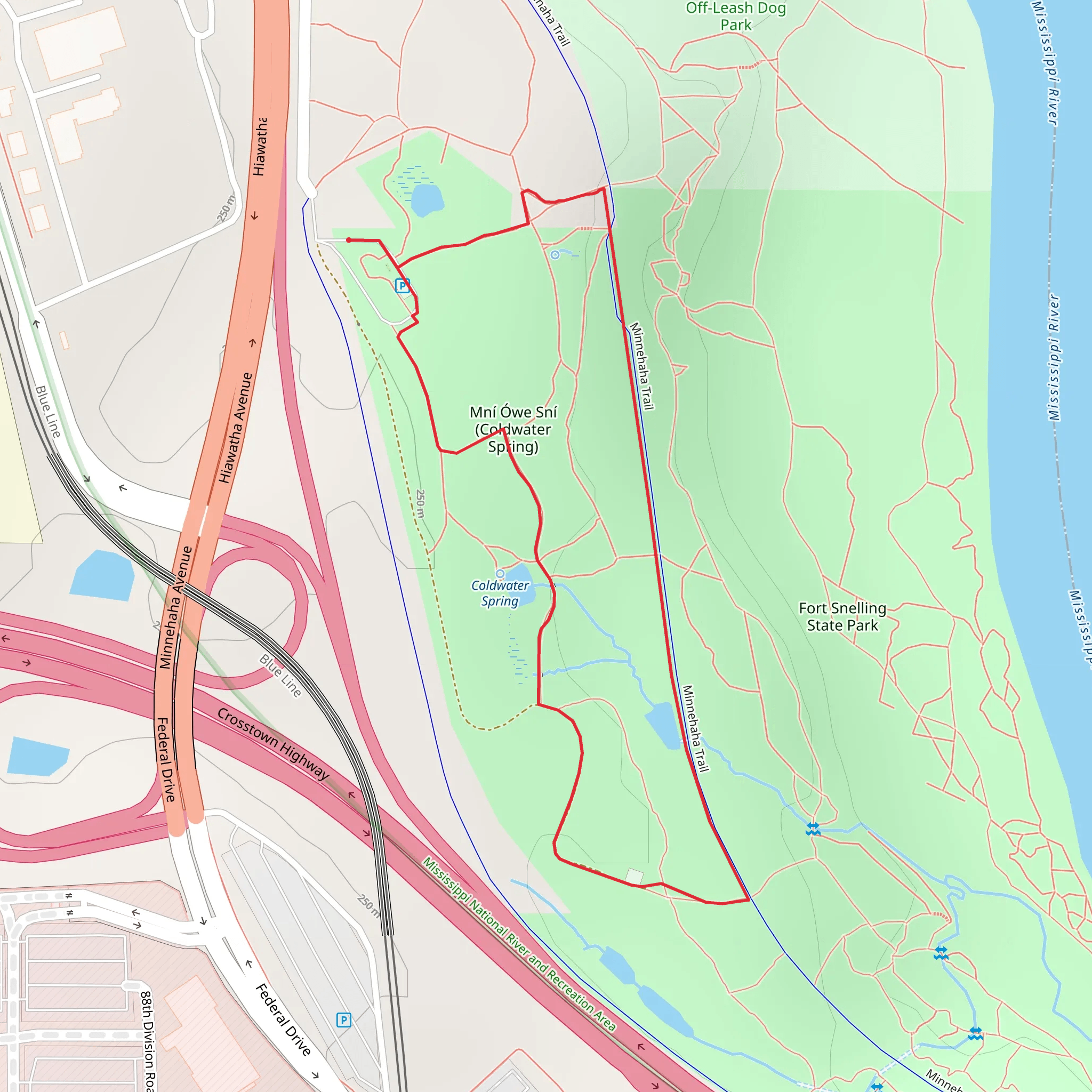 Coldwater Spring Loop mobile static map