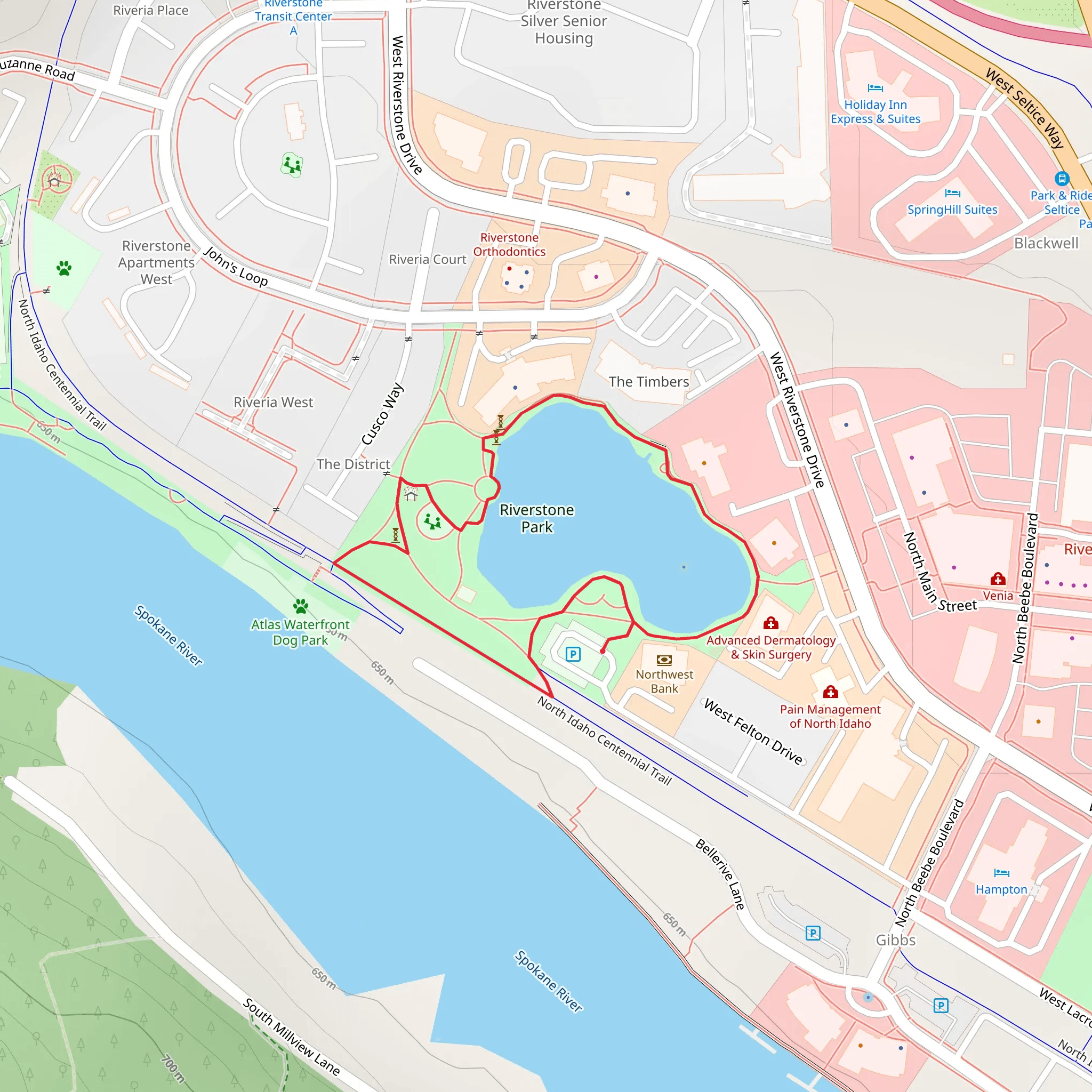 Riverstone Park Loop mobile static map