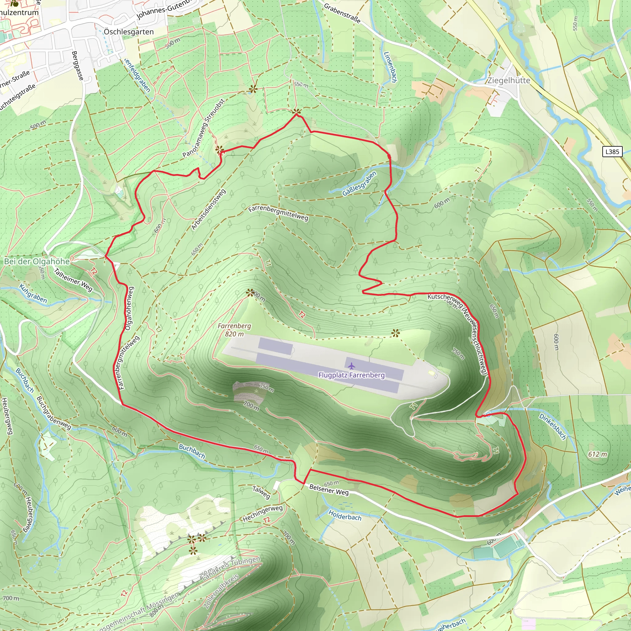 Dreifuestensteig and Belsener Weg mobile static map