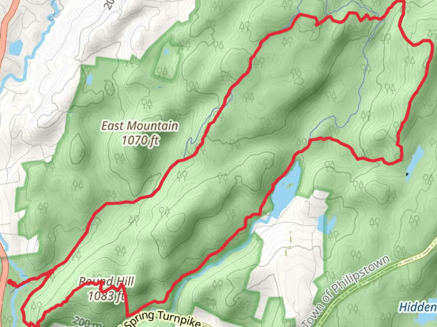 An image depicting the trail Round HIll Loop via School Mountain Trail and its surrounding area.