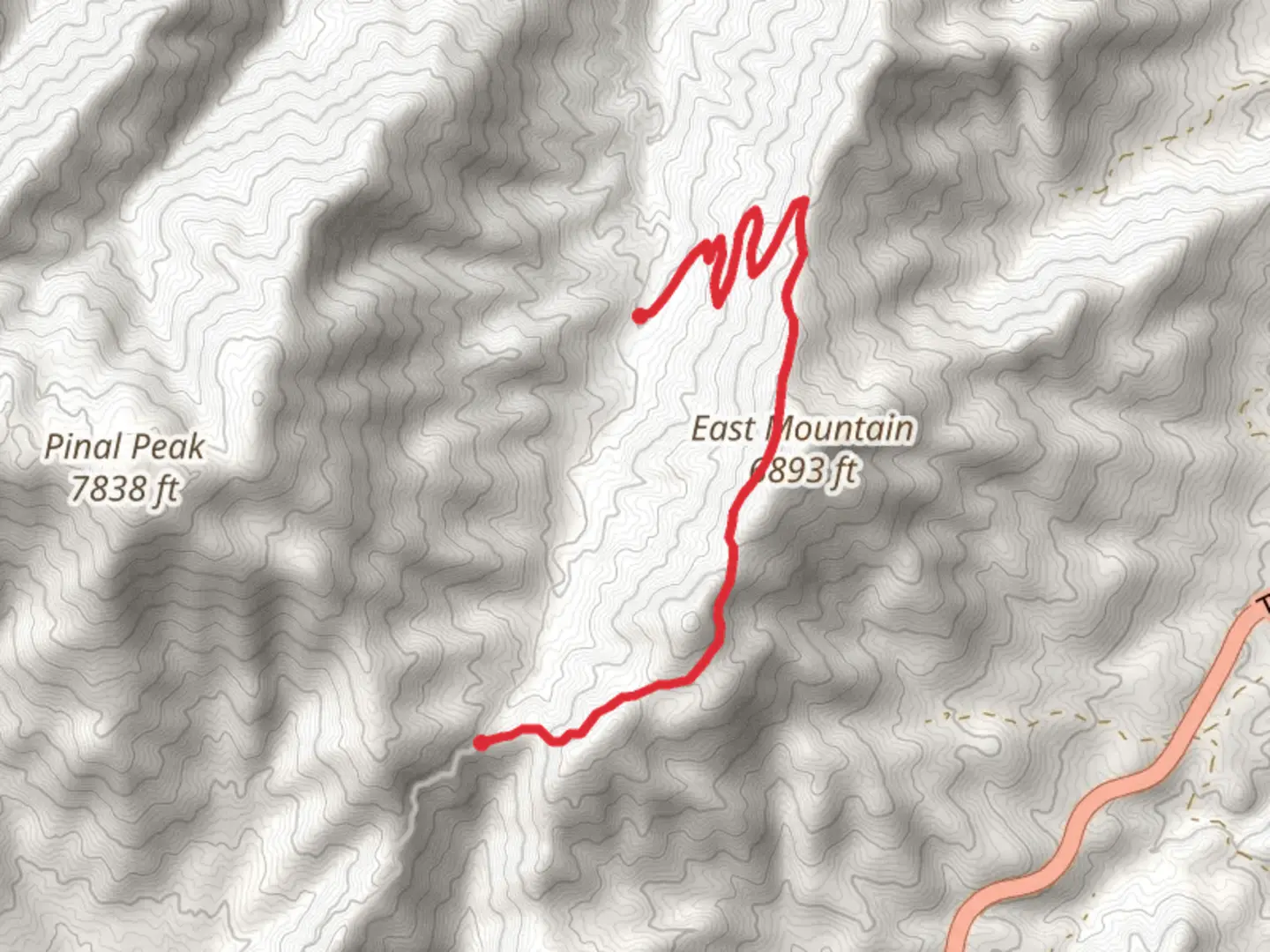 An image depicting the trail East Mountain Trail and its surrounding area.