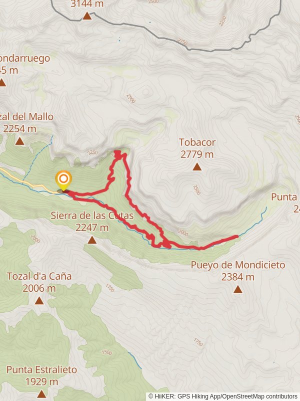 Cascada del Estrecho Loop from Torla - Ordesa mobile static map