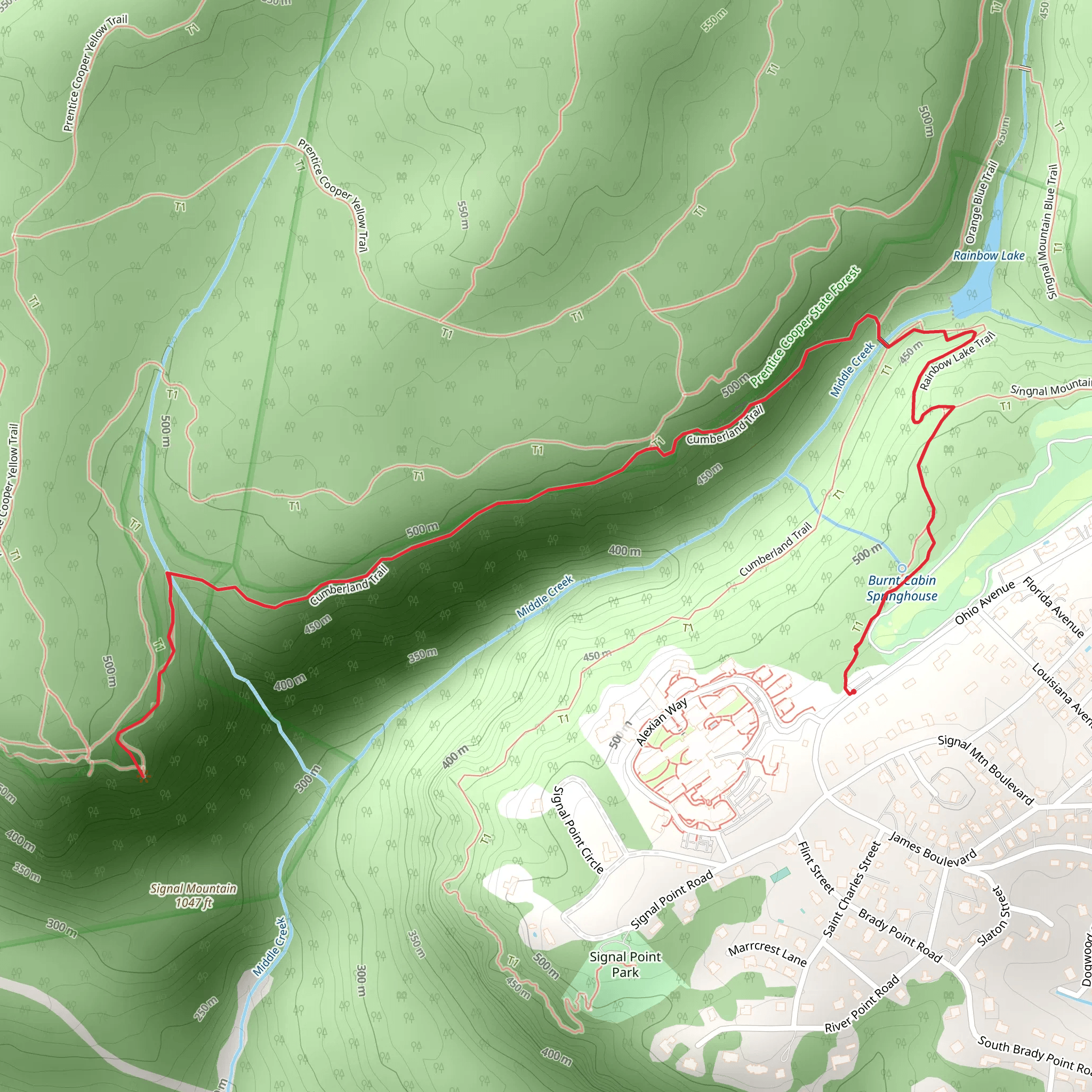 Signal Point Trail mobile static map
