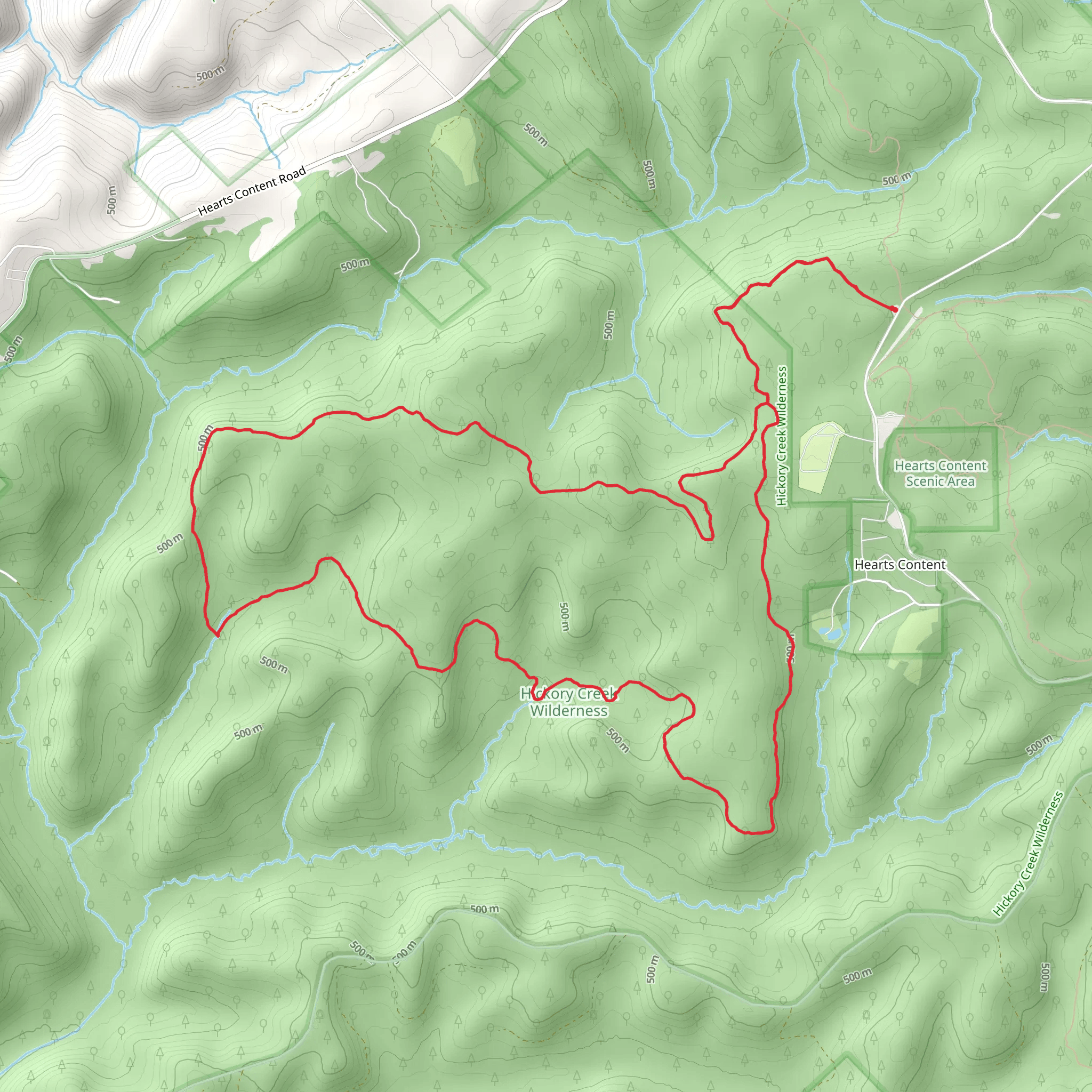 Hickory Creek Loop Trail mobile static map