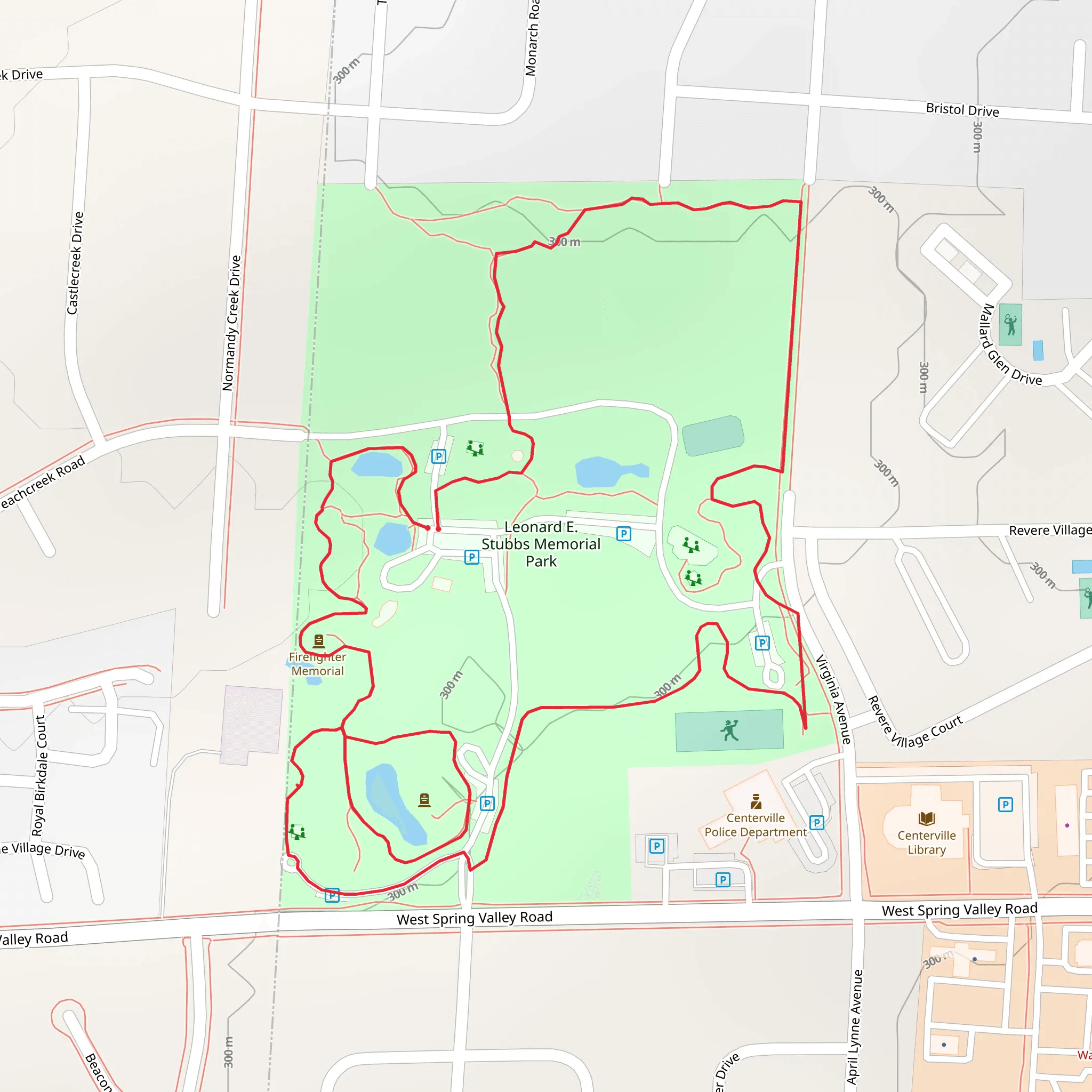 Leonard E Stubbs Memorial Park Loop mobile static map