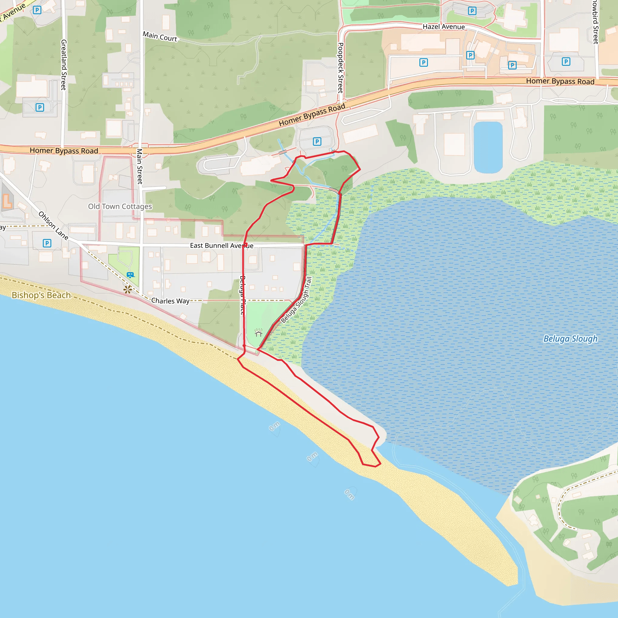 Beluga Slough Trail Loop mobile static map