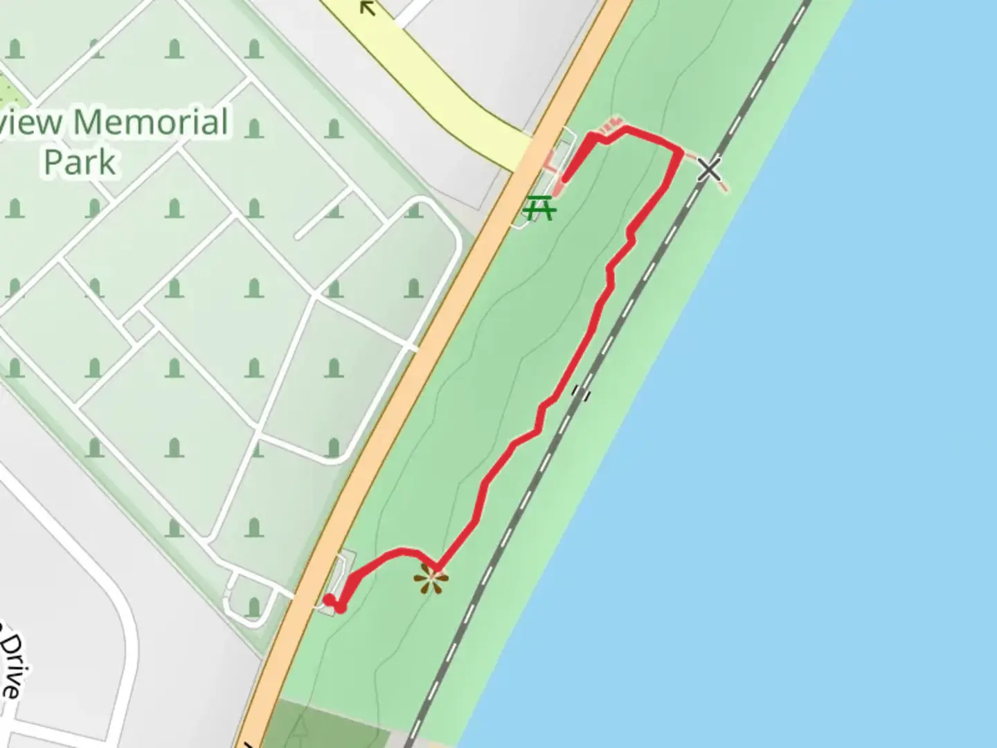 An image depicting the trail Bayview Park and its surrounding area.