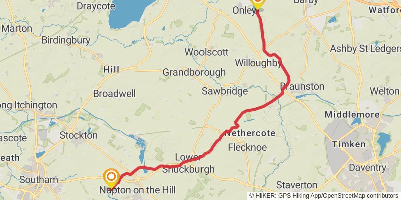 Oxford Canal Walk stage 3 Map