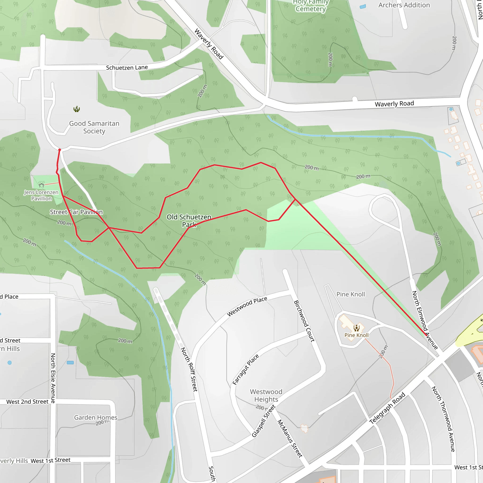 Old Schuetzen Park Loop mobile static map