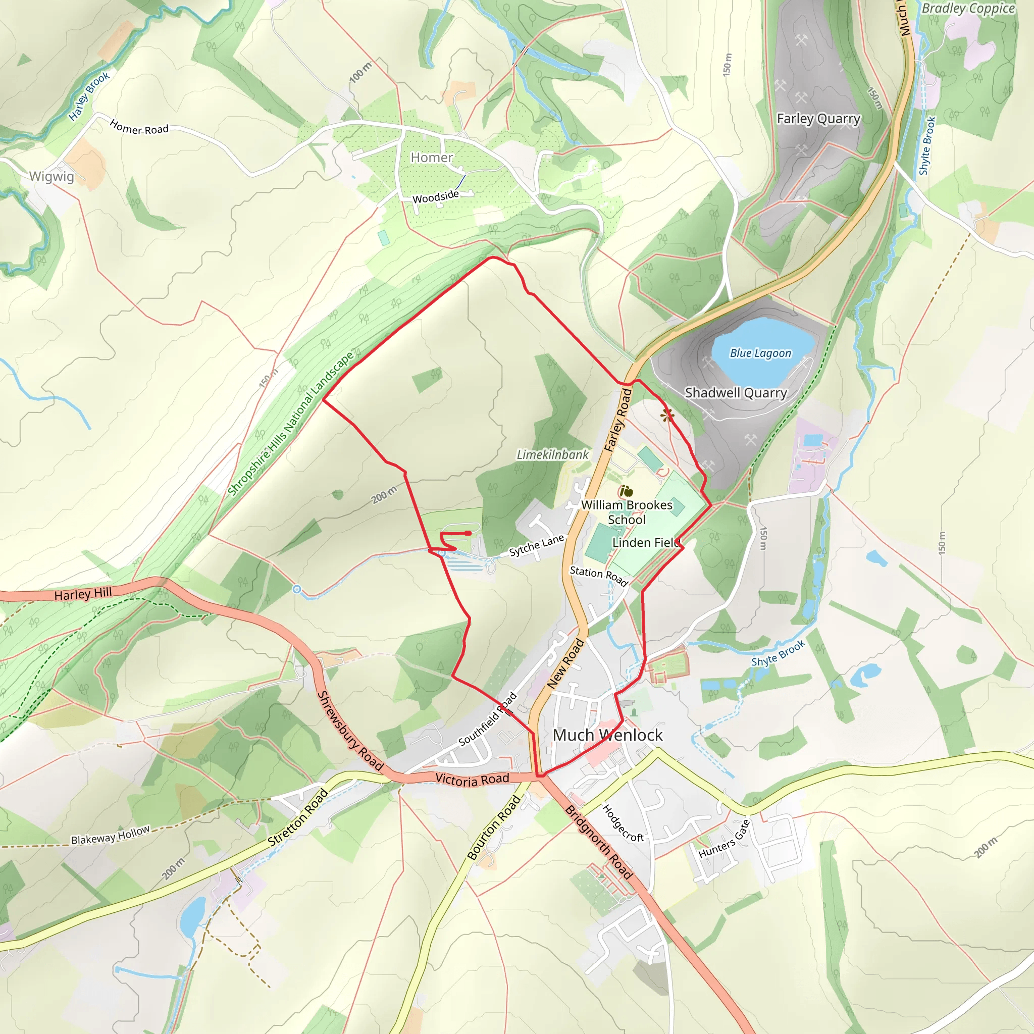 Limekilnbank Loop mobile static map