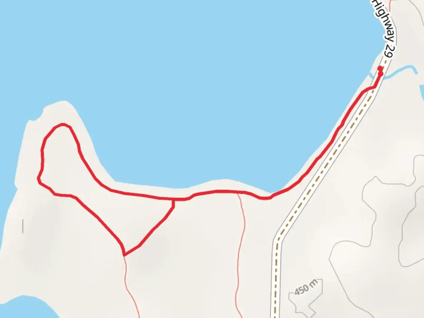 An image depicting the trail Tamarack Lake via NCT and its surrounding area.