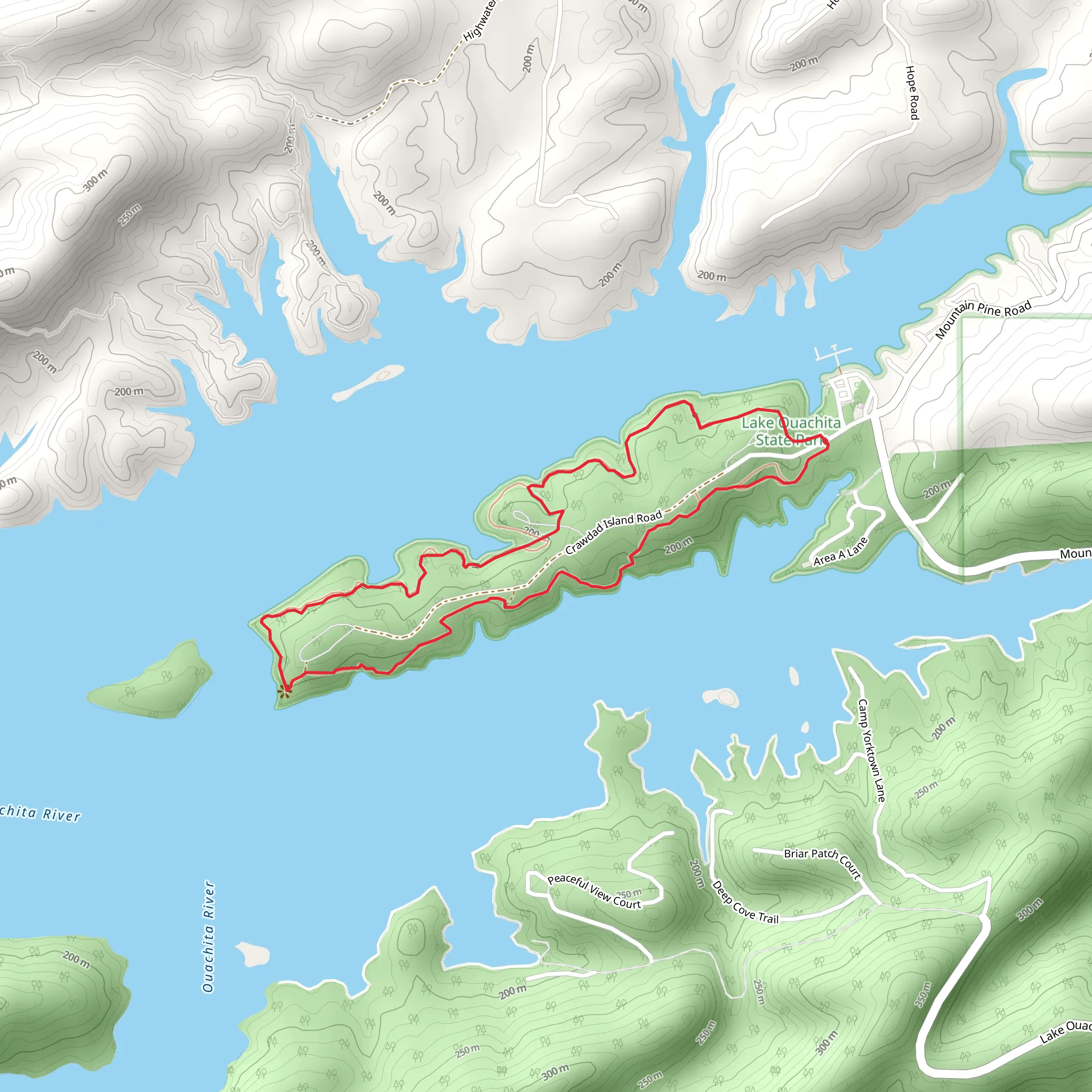 Caddo Bend Loop Trail mobile static map