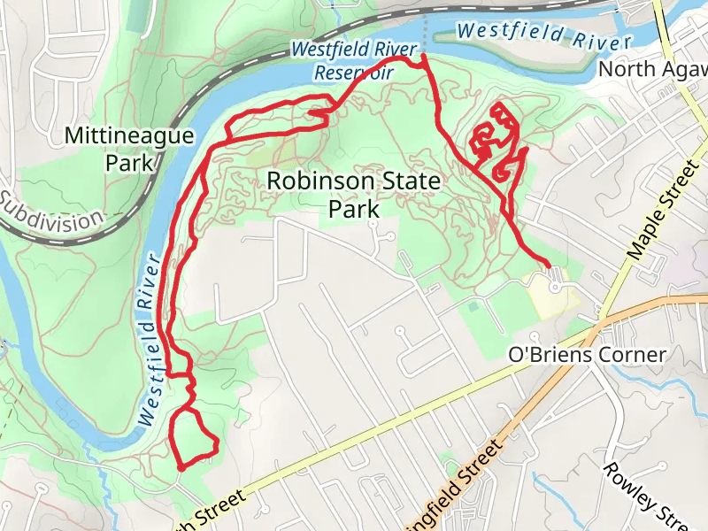 Robinson State Park Loop via Westfield River