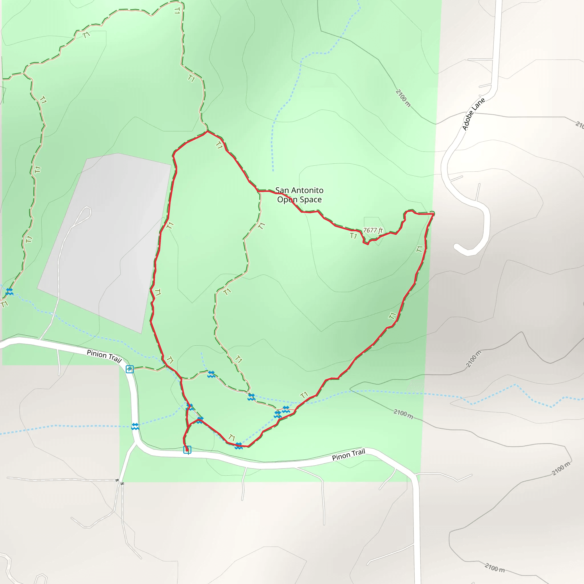 San Antonito Open Space Loop mobile static map