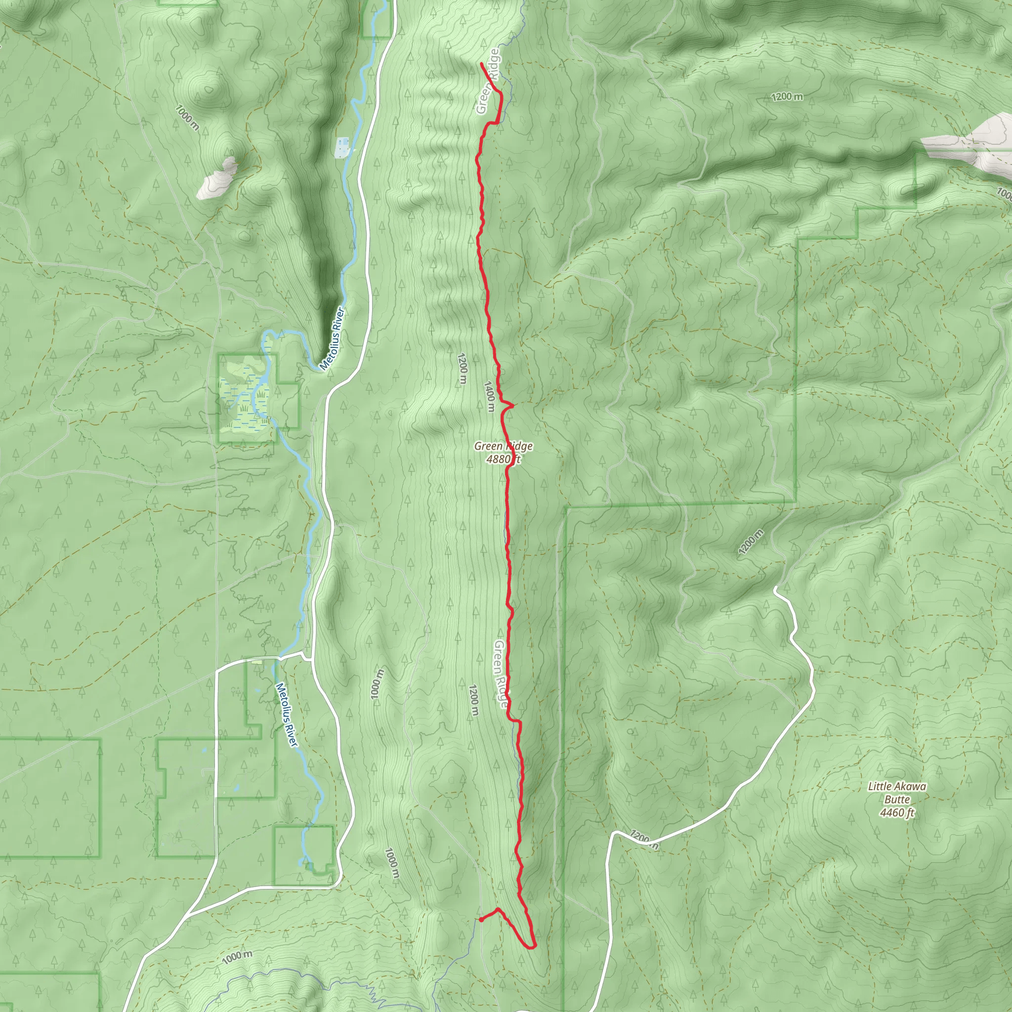 Green Ridge Trail - Forest Road 1120 mobile static map