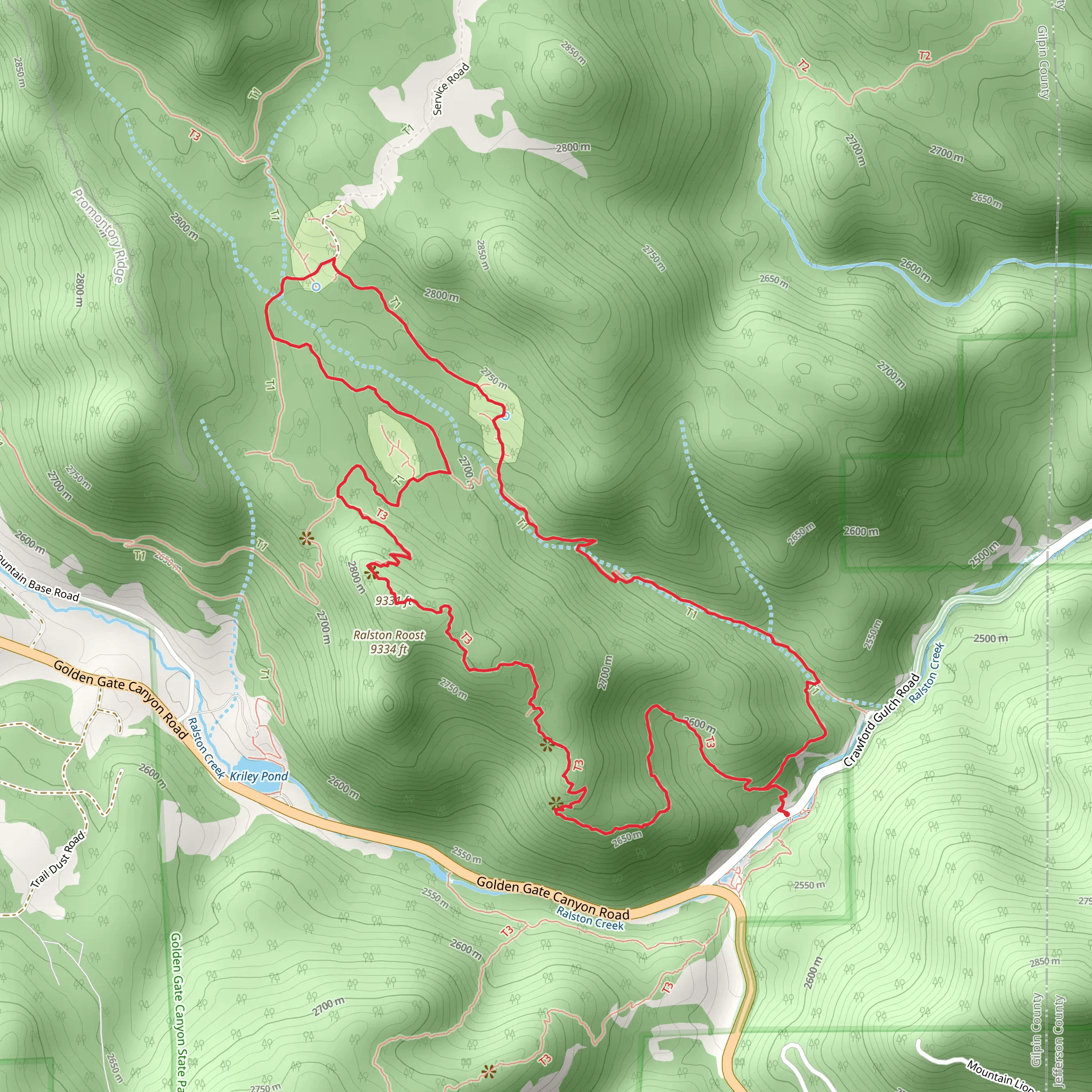 Black Bear - Horseshoe Loop Trail mobile static map