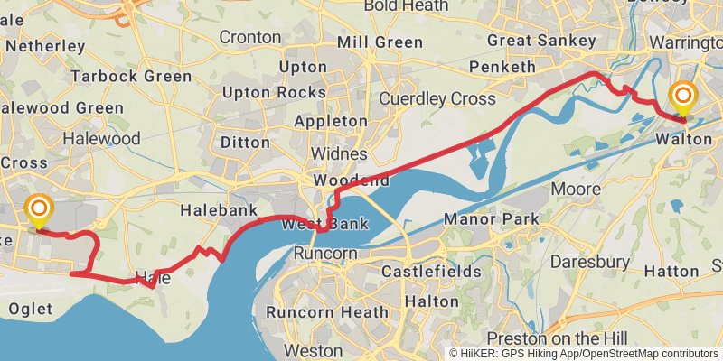 Trans Pennine Trail stage 15 Map