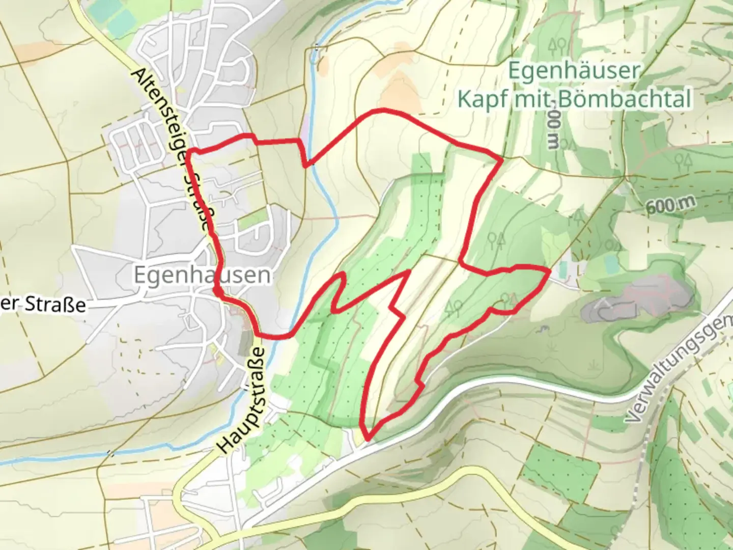An image depicting the trail Egenhausen Nagold and Heiligenaecker and its surrounding area.