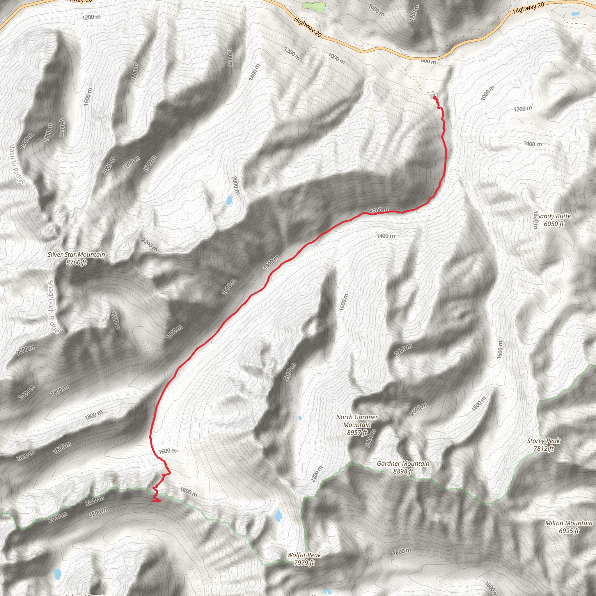 Cedar Creek Trail mobile static map