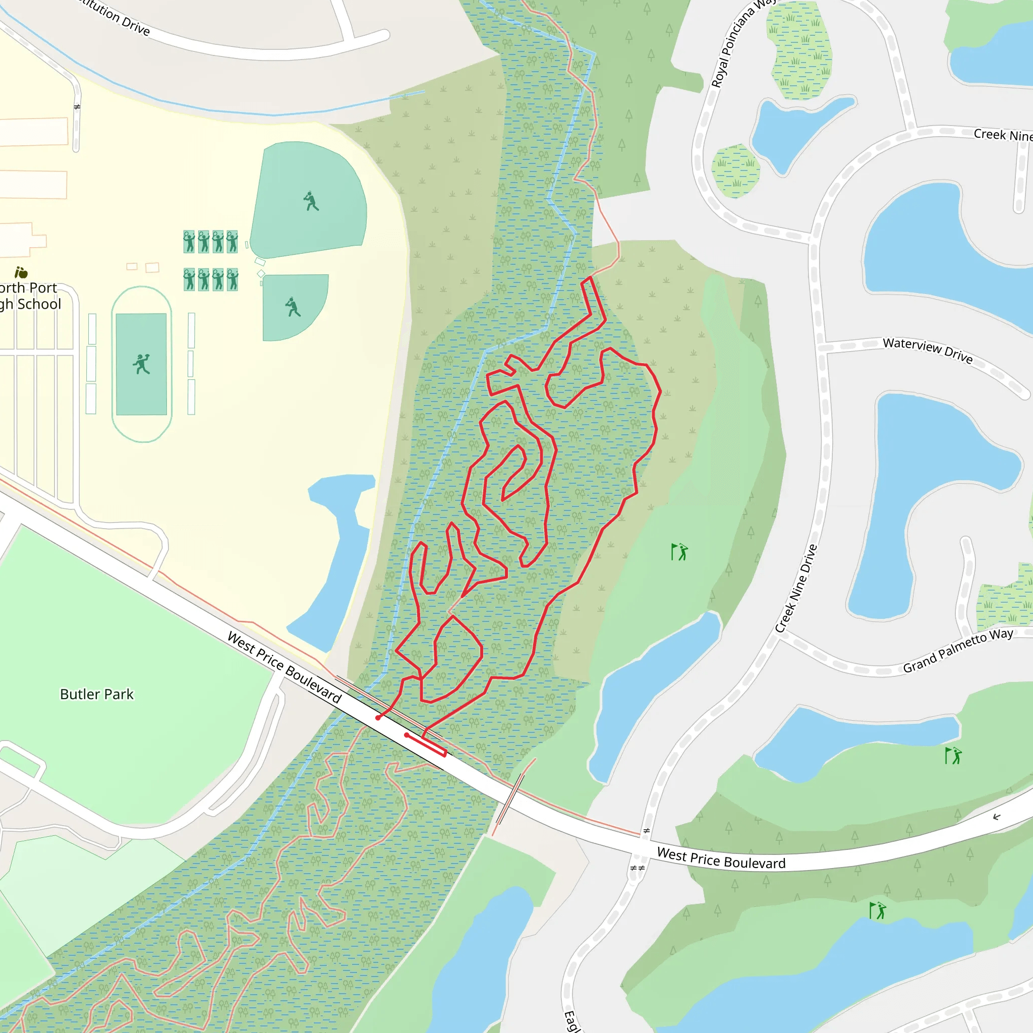 West Price Boulevard Loop mobile static map